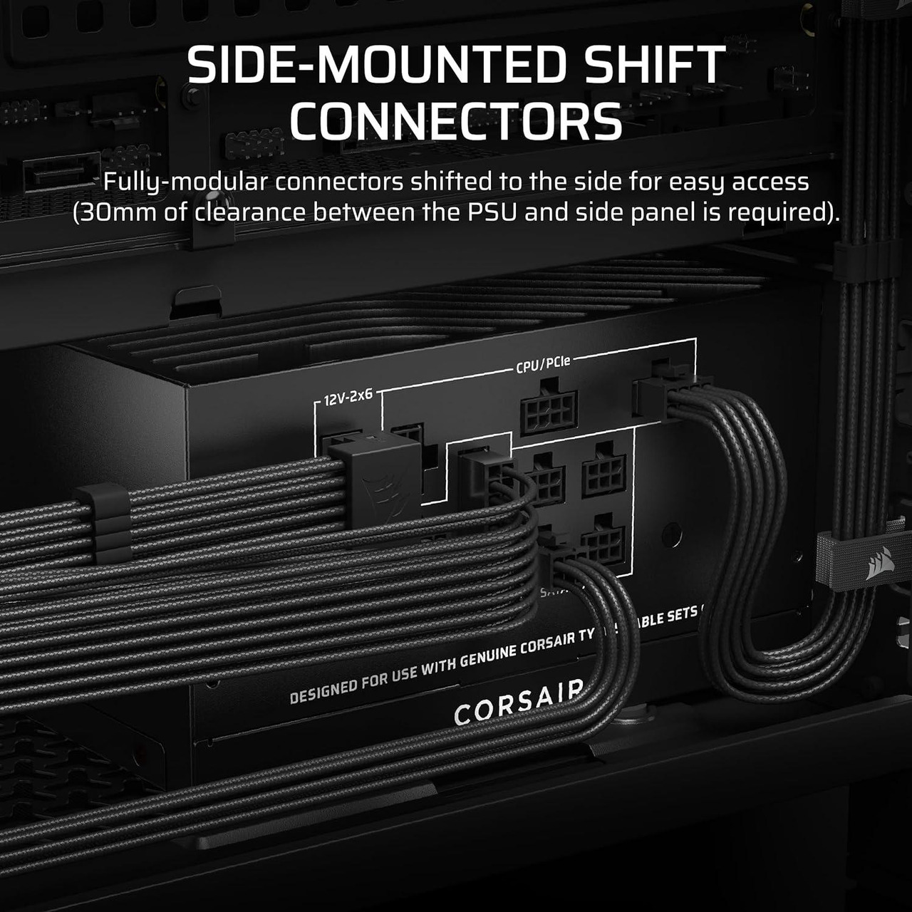 Open Box: CORSAIR RMx shift Series RM850x Fully Modular ATX Power Supply - Modular Side Interface - native 12V-2x6 cable - ATX 3.1 & PCIe 5.1 Compliant - Fan-CP-9020299-NA - Newegg.ca - Open Box condition - Image 13