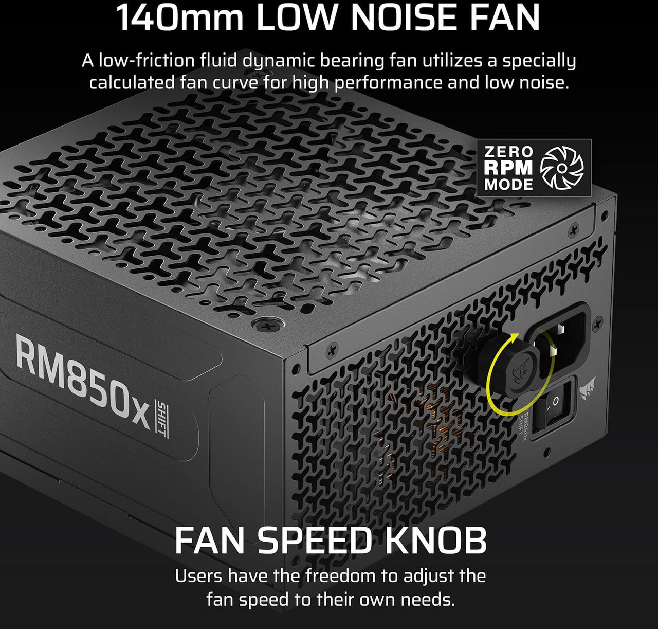 Open Box: CORSAIR RMx shift Series RM850x Fully Modular ATX Power Supply - Modular Side Interface - native 12V-2x6 cable - ATX 3.1 & PCIe 5.1 Compliant - Fan-CP-9020299-NA - Newegg.ca - Open Box condition - Image 16