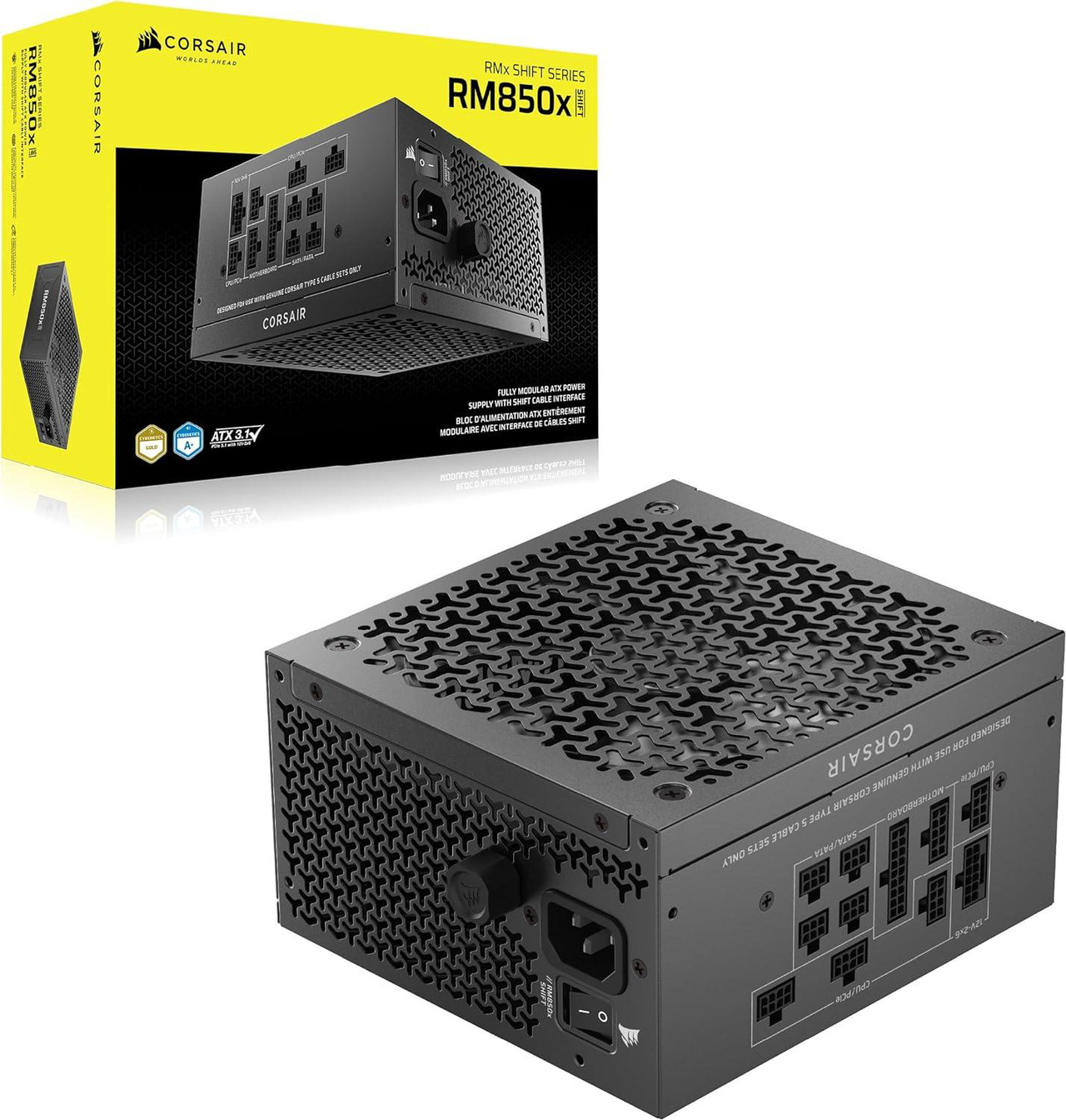 Open Box: CORSAIR RMx shift Series RM850x Fully Modular ATX Power Supply - Modular Side Interface - native 12V-2x6 cable - ATX 3.1 & PCIe 5.1 Compliant - Fan-CP-9020299-NA - Newegg.ca - Open Box condition - Image 18