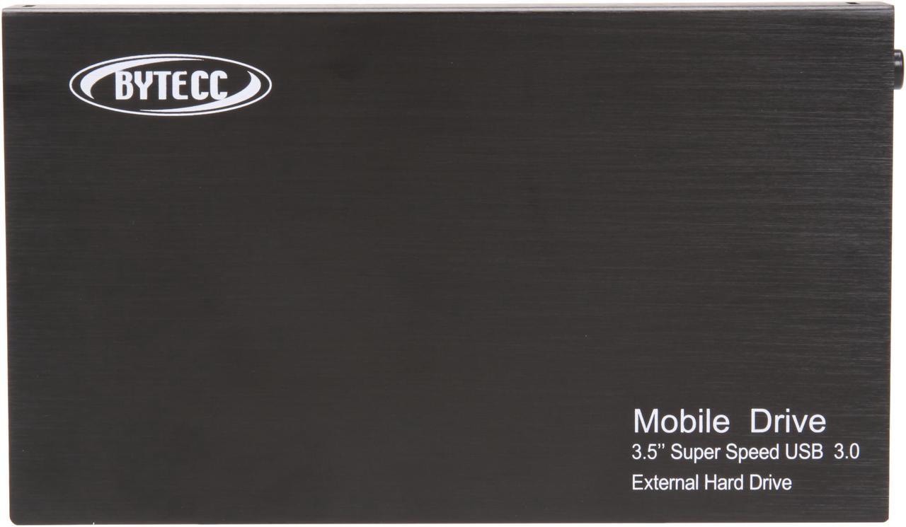 Alt view image 4 of 6 - BYTECC HD-35SU3-BK Aluminum 3.5" Black SATA I/II USB 3.0 External Enclosure