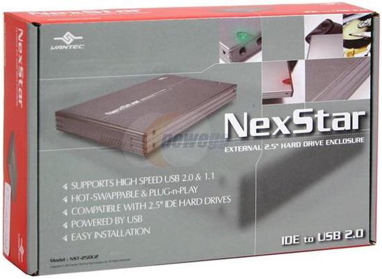 Alt view image 4 of 4 - VANTEC NexStar NST-250U2 Aluminum Alloy 2.5" IDE / SATA USB 2.0 External Enclosure