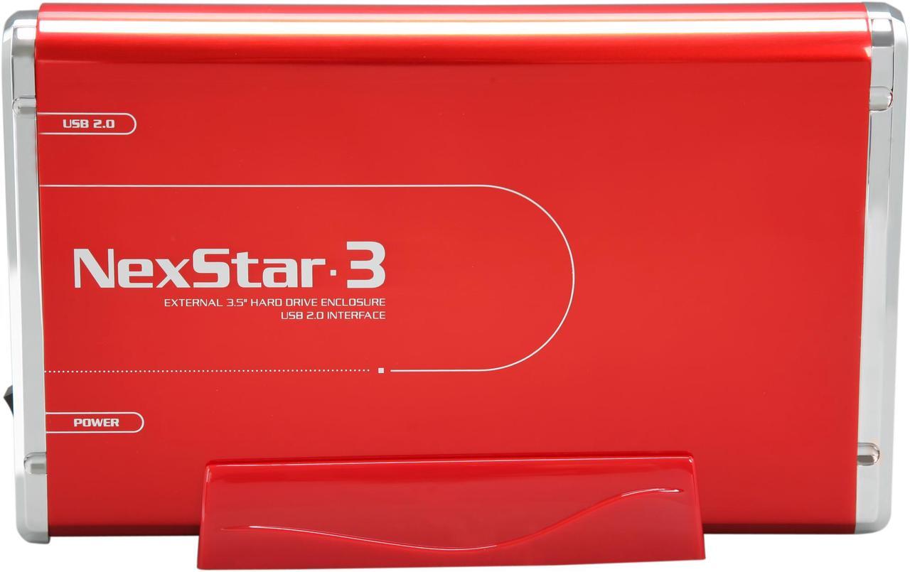 Alt view image 4 of 5 - Vantec NexStar 3 3.5" IDE to USB 2.0 External Hard Drive Enclosure (Brilliant Red) - Model NST-360U2-RD
