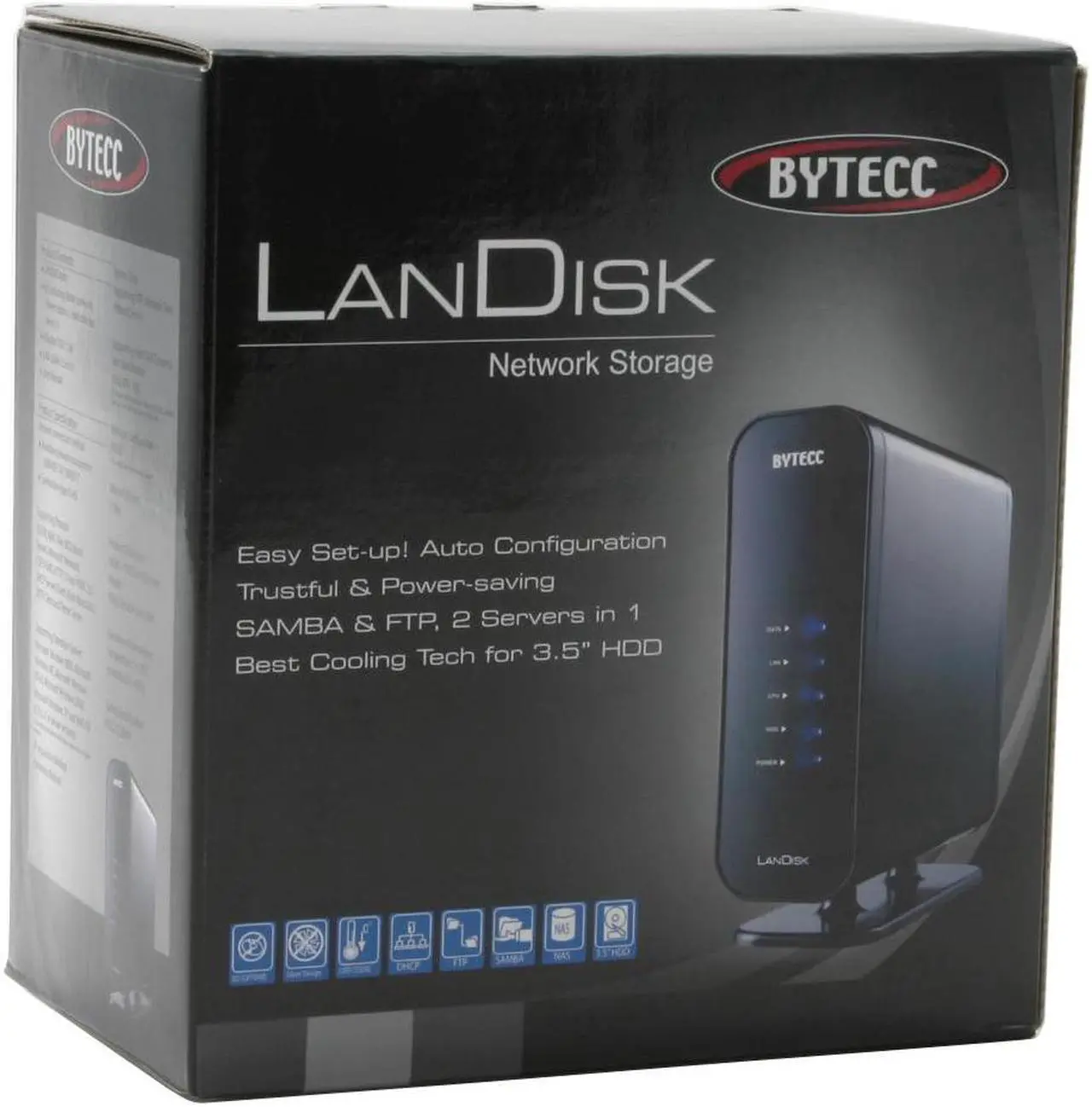 Alt view image 5 of 5 - BYTECC ME-850 Aluminum 3.5" Ultra ATA/133 Ethernet External Enclosure ( Share and store data through LAN )