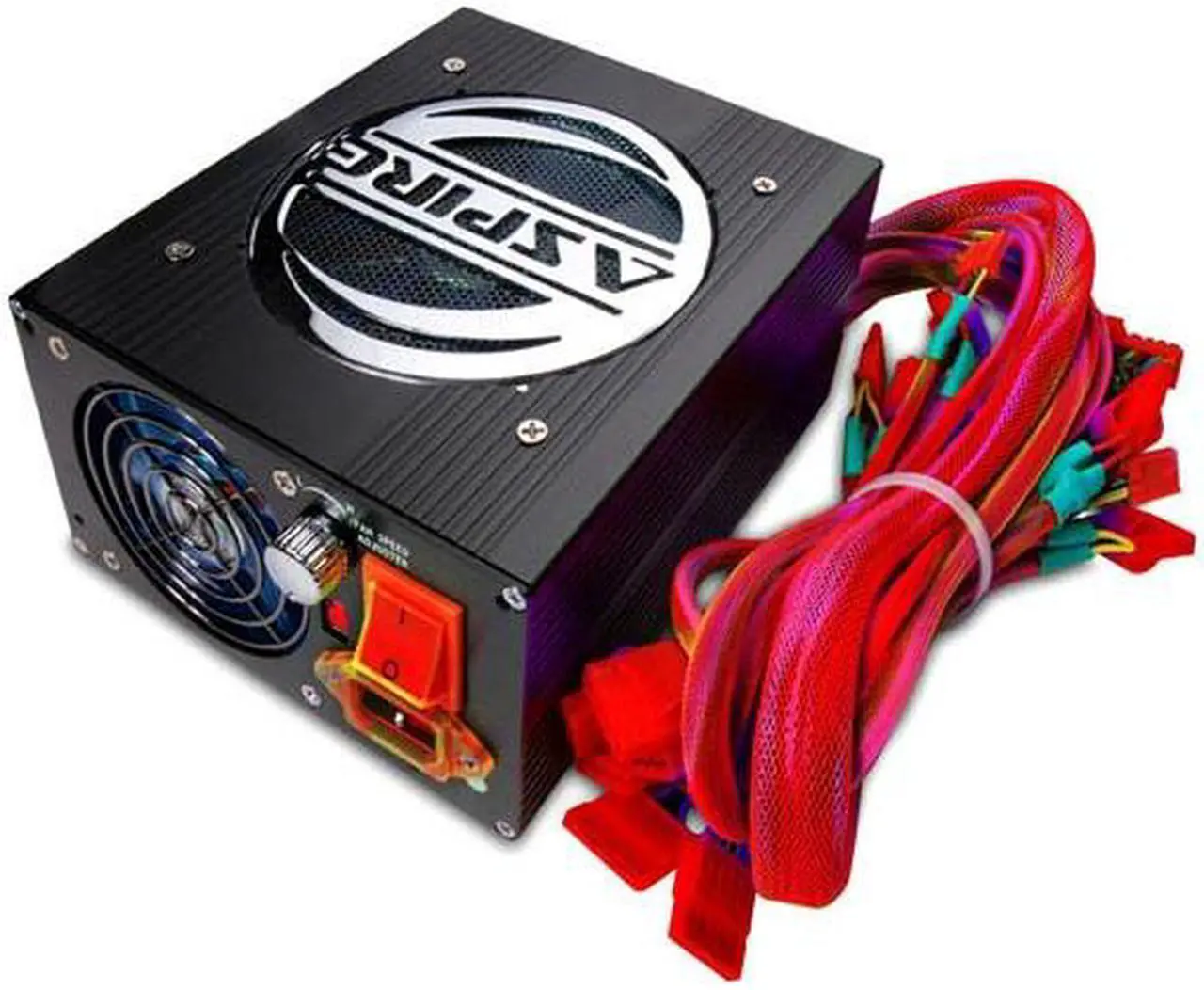 Main image of APEVIA Dark Side ATX-AS600W-RD 600 W ATX12V / EPS12V SLI Certified CrossFire Ready Power Supply