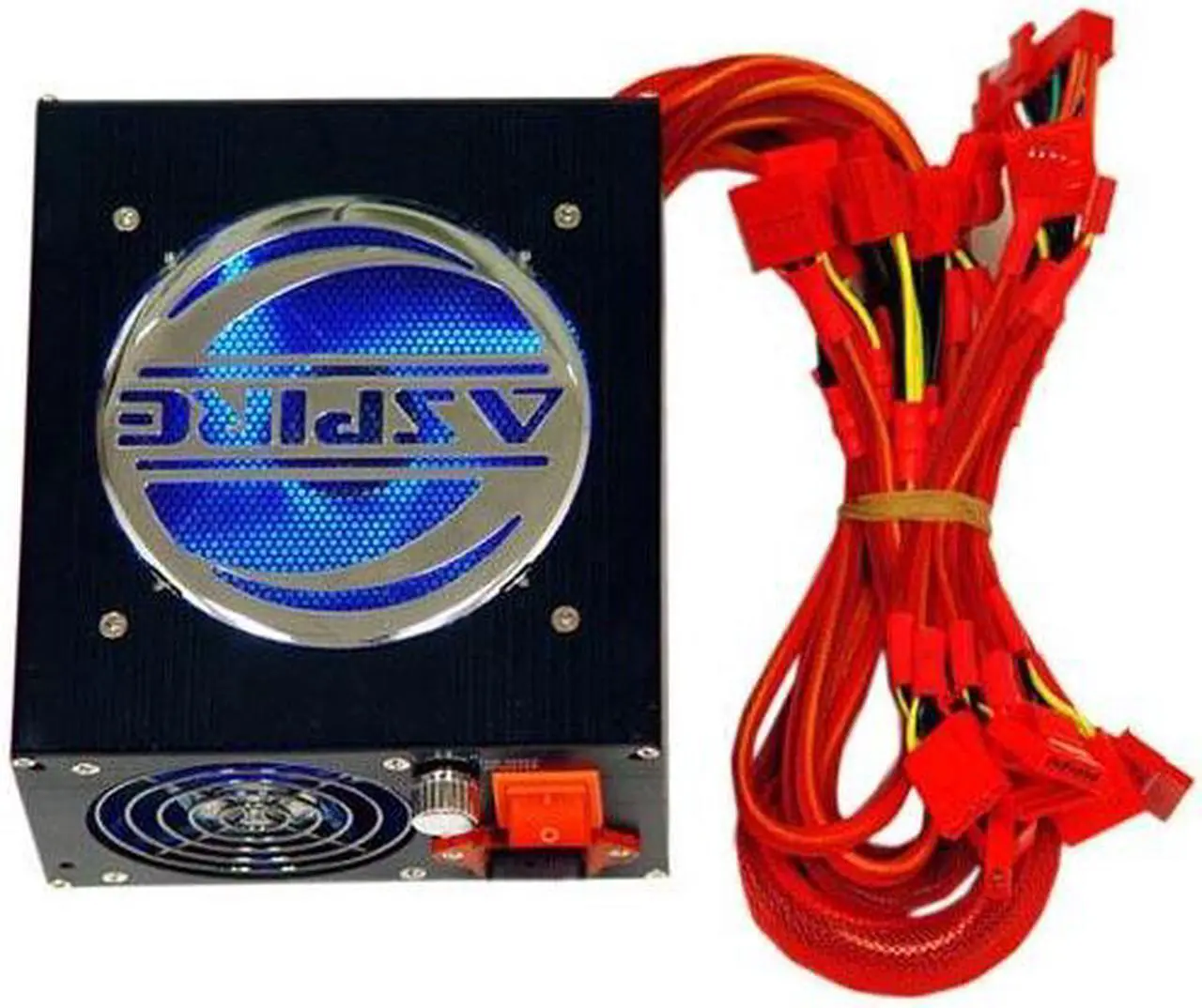 Alt view image 2 of 13 - APEVIA Dark Side ATX-AS600W-RD 600 W ATX12V / EPS12V SLI Certified CrossFire Ready Power Supply