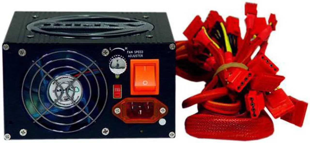 Alt view image 5 of 13 - APEVIA Dark Side ATX-AS600W-RD 600 W ATX12V / EPS12V SLI Certified CrossFire Ready Power Supply