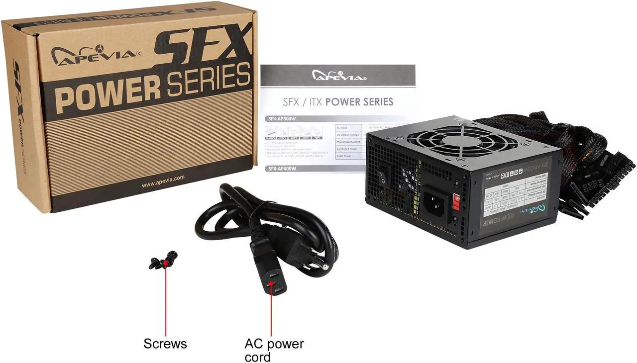 Alt view image 8 of 7 - APEVIA SFX-AP400W 400 W SFX Power Supply