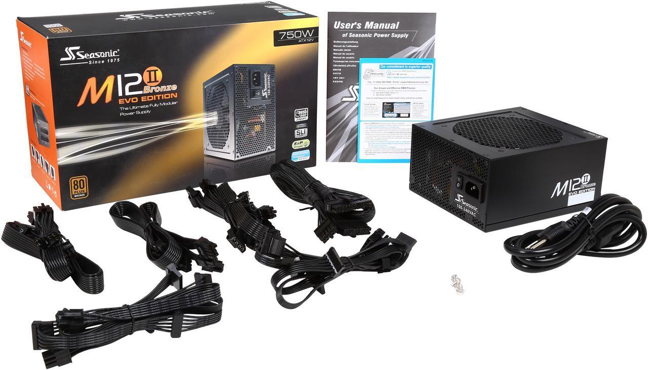 Alt view image 8 of 7 - SeaSonic M12II 750 SS-750AM2 750W ATX12V / EPS12V SLI Ready 80 PLUS BRONZE Certified Modular Active PFC Full-modular Power Supply New 4th Gen CPU Certified Haswell Ready