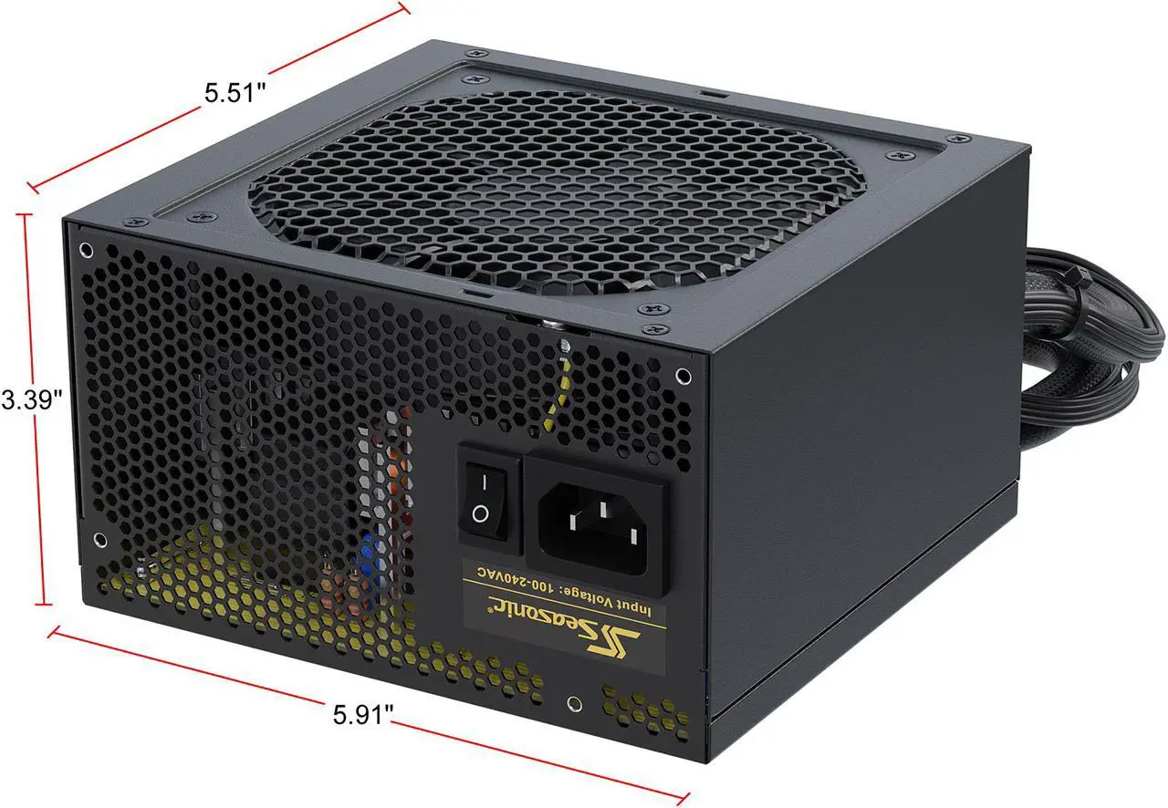Alt view image 3 of 9 - Seasonic CORE GM-500, 500W 80+ Gold, Semi-Modular, Fan Control in Silent and Cooling Mode, Perfect Power Supply for Gaming and Various Application, SSR-500LM