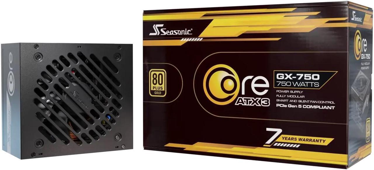 Alt view image 8 of 9 - SeaSonic CORE ATX 3 (2024) GX-750 750 W ATX 3.1 80 PLUS GOLD Certified Full Modular Power Supplies