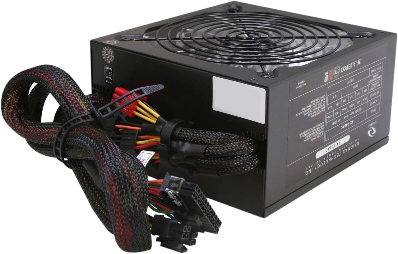 Alt view image 4 of 7 - RAIDMAX Blackstone series RX-700AC 700W Continuous Power ATX12V V2.3 / EPS12V V2.91 80 PLUS BRONZE Certified Modular Active PFC Power Supply