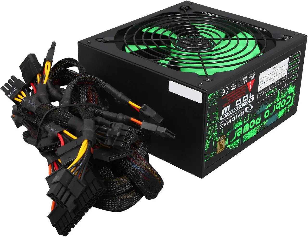 Alt view image 5 of 7 - RAIDMAX Cobra RX-700AC-B Continuous 700 watts ATX12V / EPS12V SLI Ready CrossFire Ready 80 PLUS BRONZE Certified Non-Modular Power Supply