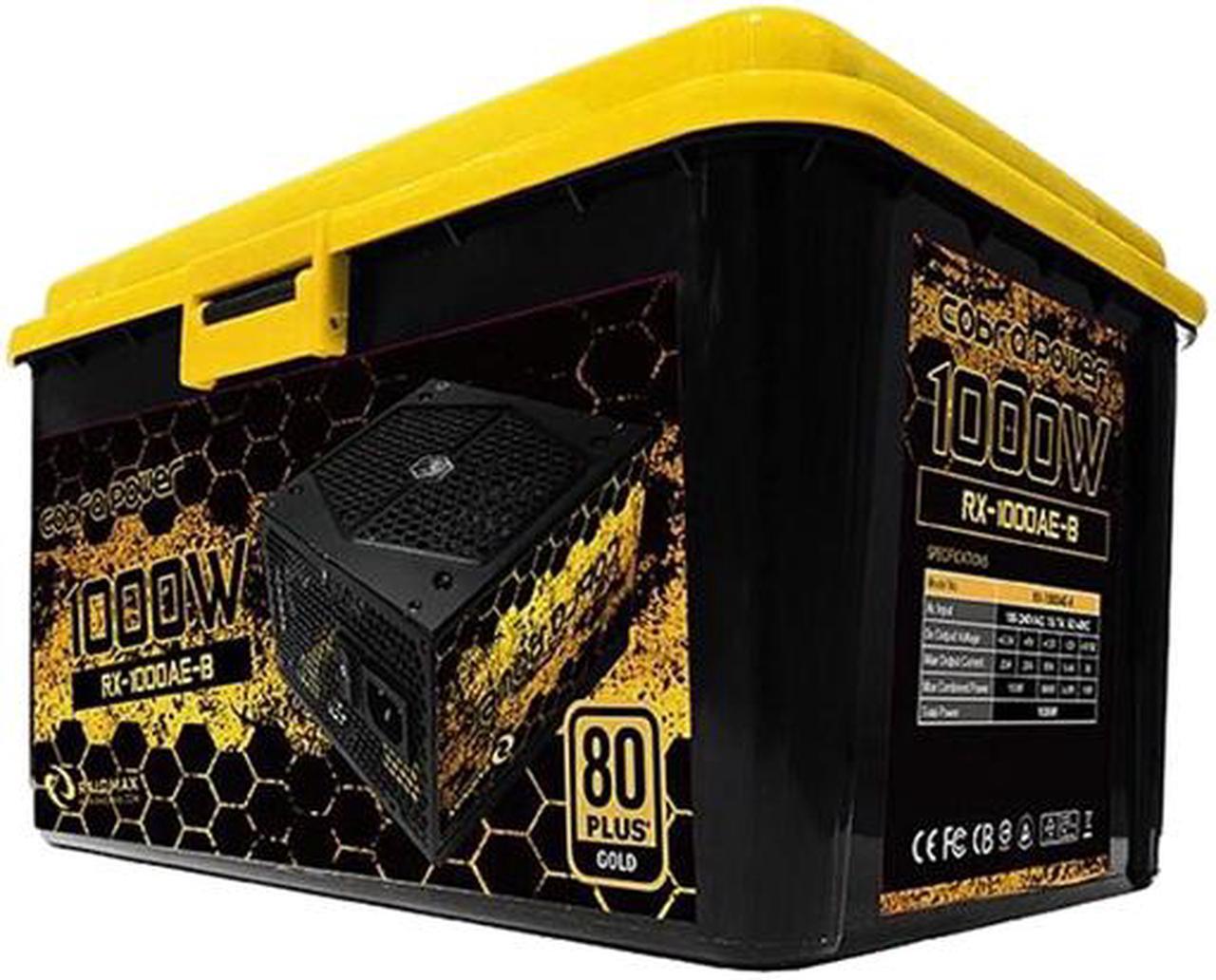 Alt view image 10 of 9 - RAIDMAX Cobra series RX-1000AE-B 1000 W ATX 12V v2.3 / EPS 12V SLI Ready CrossFire Ready 80 PLUS GOLD Certified Modular Power Supply
