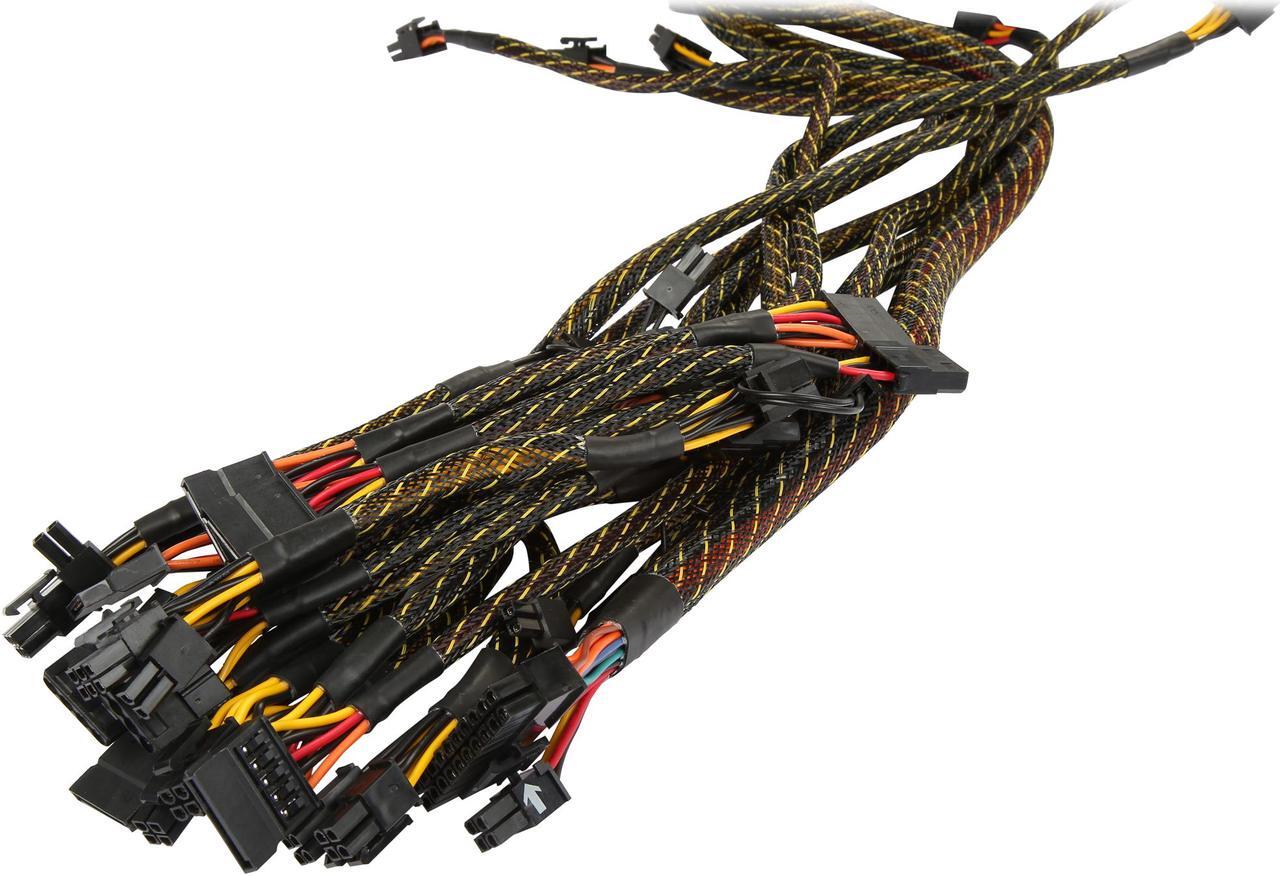 Alt view image 6 of 9 - RAIDMAX Cobra series RX-1000AE-B 1000 W ATX 12V v2.3 / EPS 12V SLI Ready CrossFire Ready 80 PLUS GOLD Certified Modular Power Supply