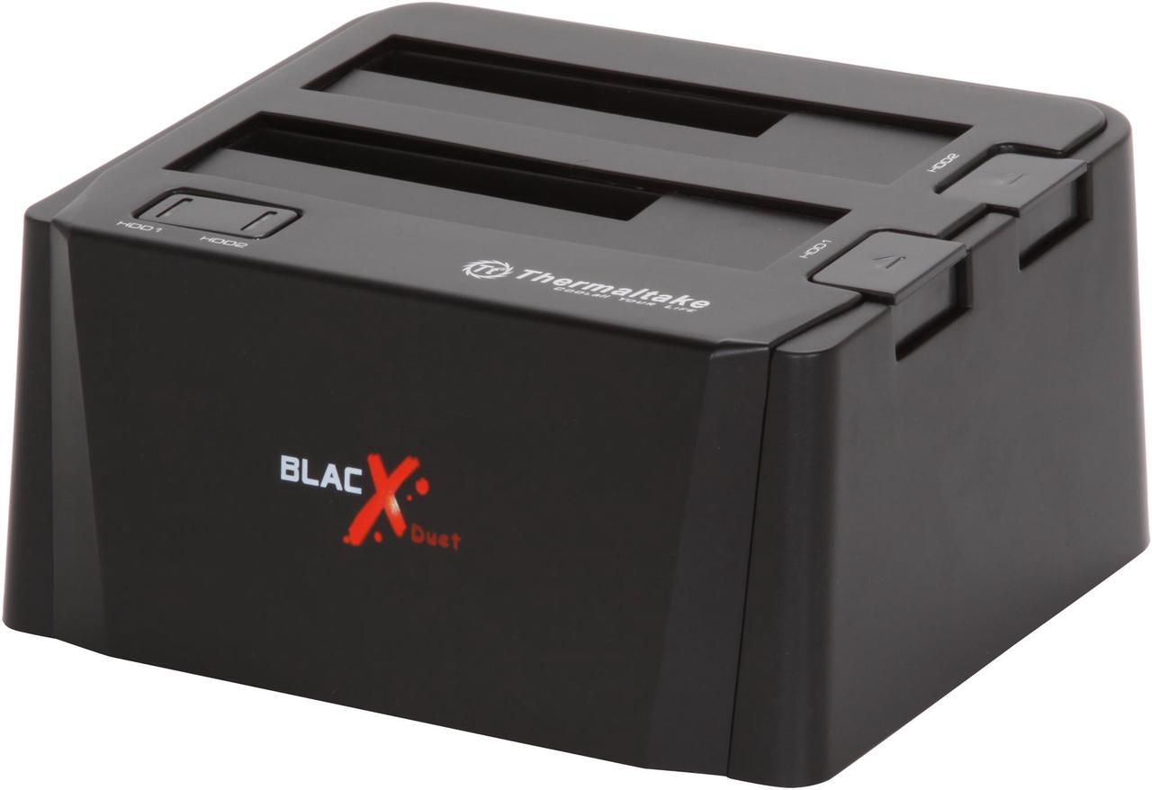 Thermaltake BlacX Duet (ST0014U) ABS Plastic 2.5" & 3.5" Black SATA I/II/III USB 2.0 & eSATA Dual Hard Drives Docking Station