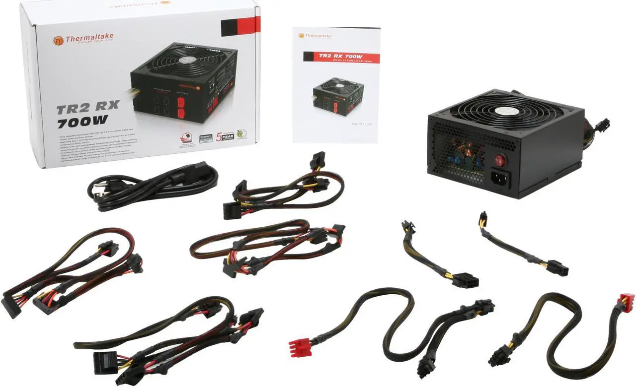 Alt view image 7 of 7 - Thermaltake TR2 W0366RU 700 W ATX 12V v2.2 Modular Active PFC Power Supply