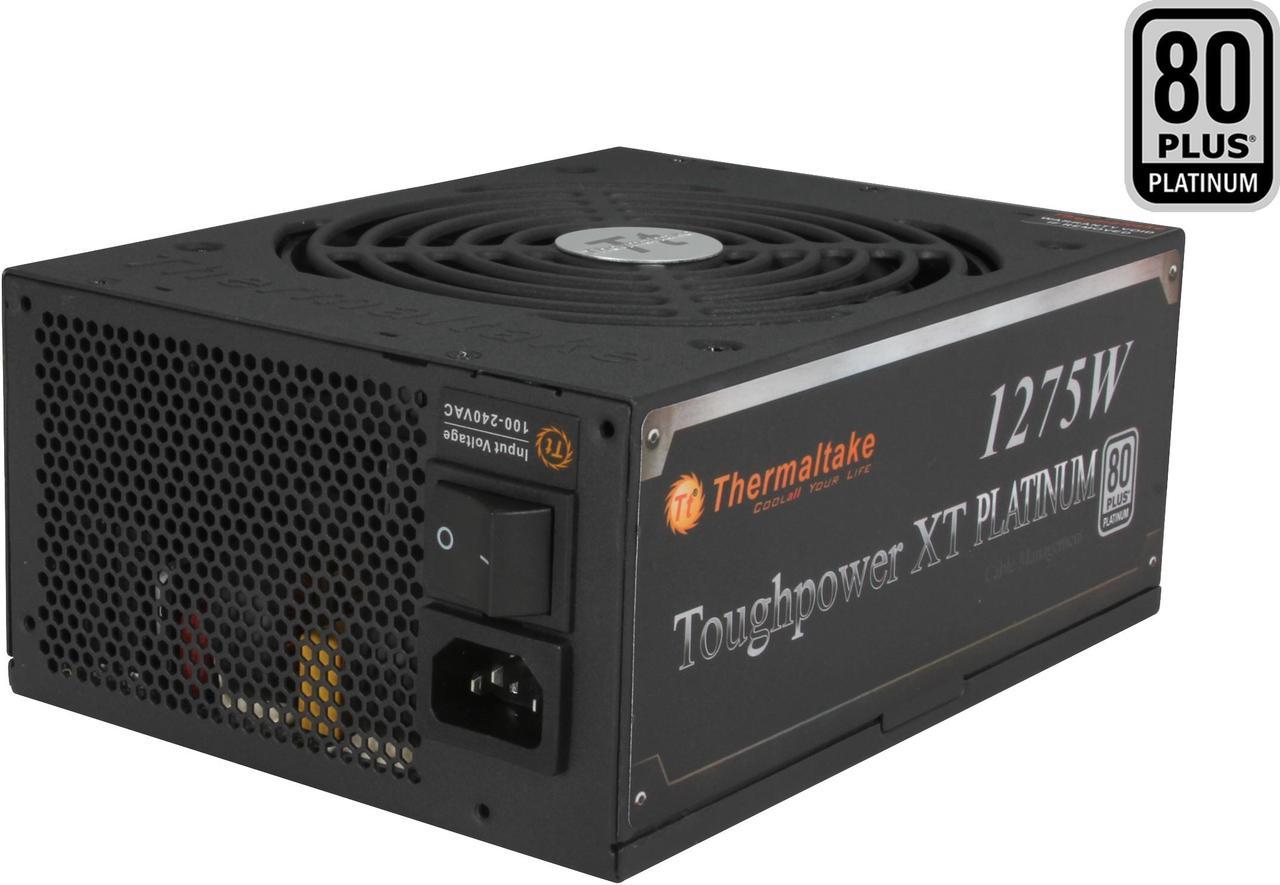 Thermaltake Toughpower XT TPX-1275M 1275 W ATX 12V 2.3 & SSI EPS 12V 2.92 SLI Ready CrossFire Ready 80 PLUS PLATINUM Certified Modular Active PFC Power Supply