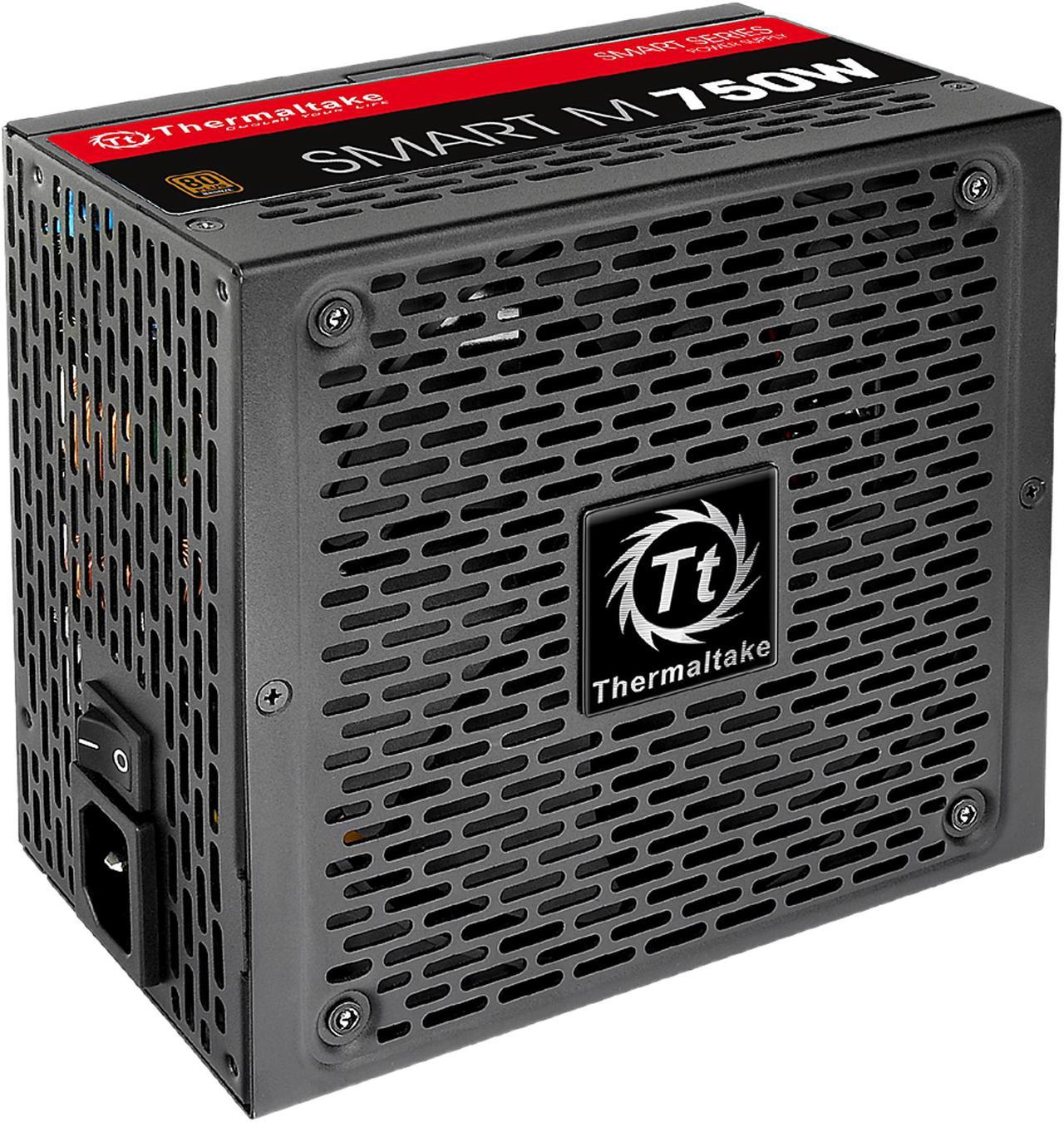 Main image of Thermaltake SMART Series SP-750M 750 W ATX 12V V2.3 & EPS 12V SLI Ready CrossFire Ready 80 PLUS BRONZE Certified Semi-Modular Active PFC Power Supply