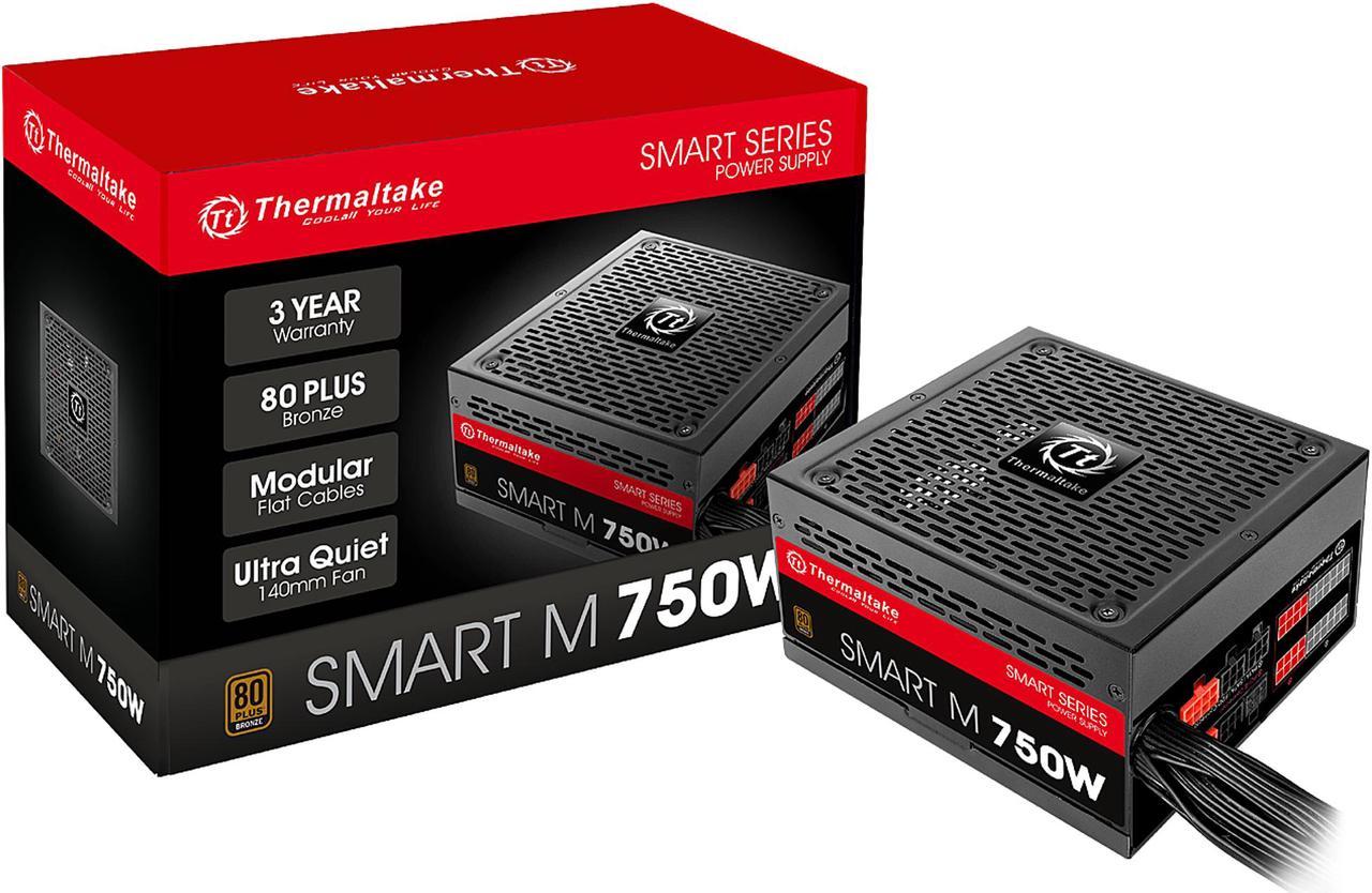 Alt view image 7 of 8 - Thermaltake SMART Series SP-750M 750 W ATX 12V V2.3 & EPS 12V SLI Ready CrossFire Ready 80 PLUS BRONZE Certified Semi-Modular Active PFC Power Supply