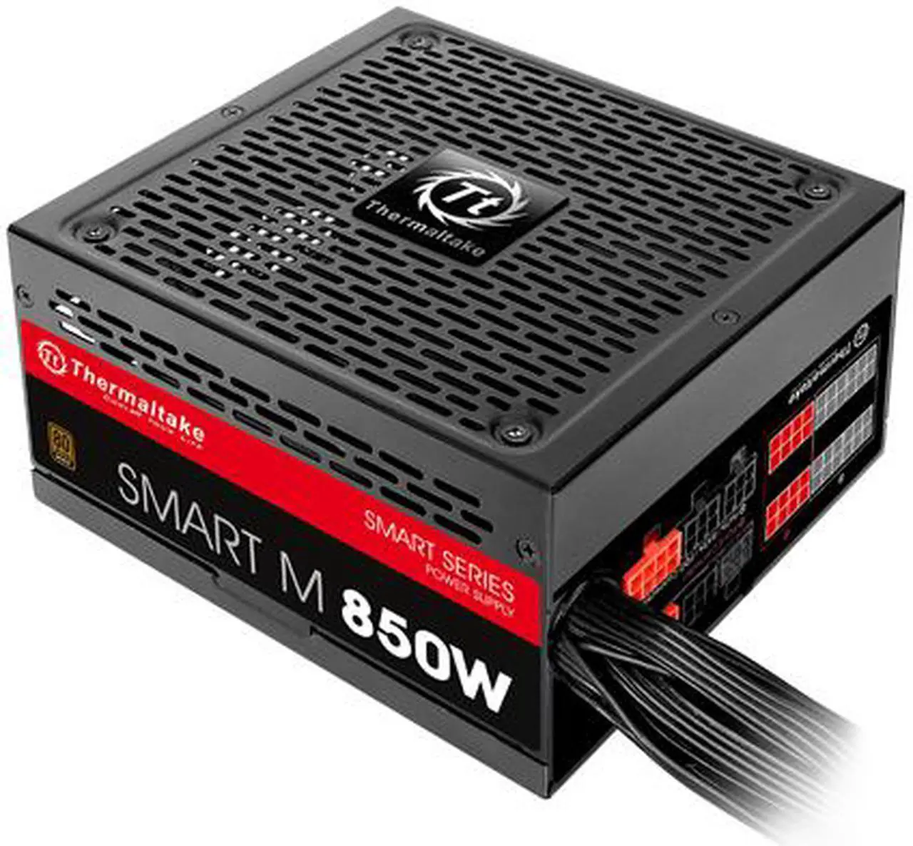 Alt view image 2 of 7 - Thermaltake SMART M Series SP-850M 850 W Intel ATX 12V 2.3 SLI Certified CrossFire Certified 80 PLUS BRONZE Certified Semi-Modular Active PFC Power Supply