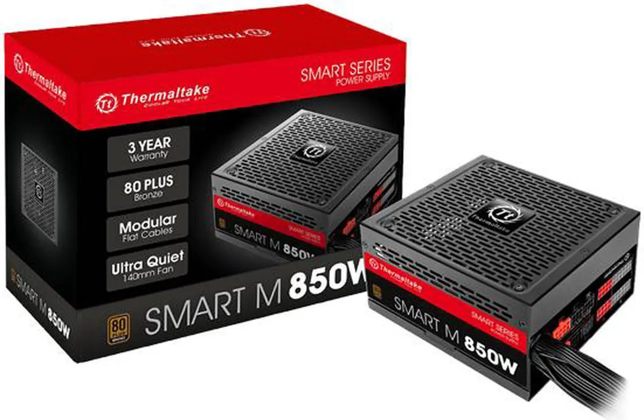 Alt view image 6 of 7 - Thermaltake SMART M Series SP-850M 850 W Intel ATX 12V 2.3 SLI Certified CrossFire Certified 80 PLUS BRONZE Certified Semi-Modular Active PFC Power Supply