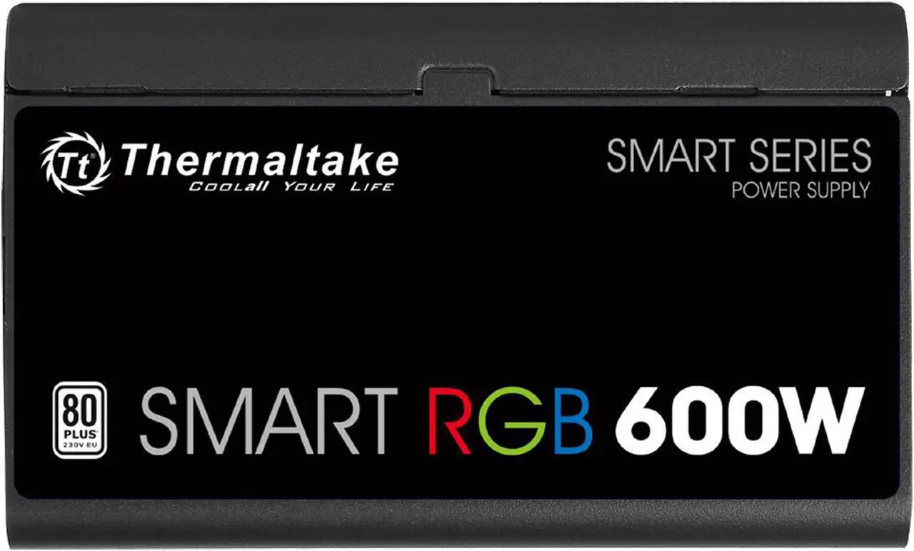 Alt view image 6 of 11 - Thermaltake Smart RGB Series 600W SLI/CrossFire Ready Continuous Power ATX 12V V2.3 80 PLUS Certified 5 Year Warranty Active PFC Power Supply Haswell Ready PS-SPR-0600NHFAWU-1