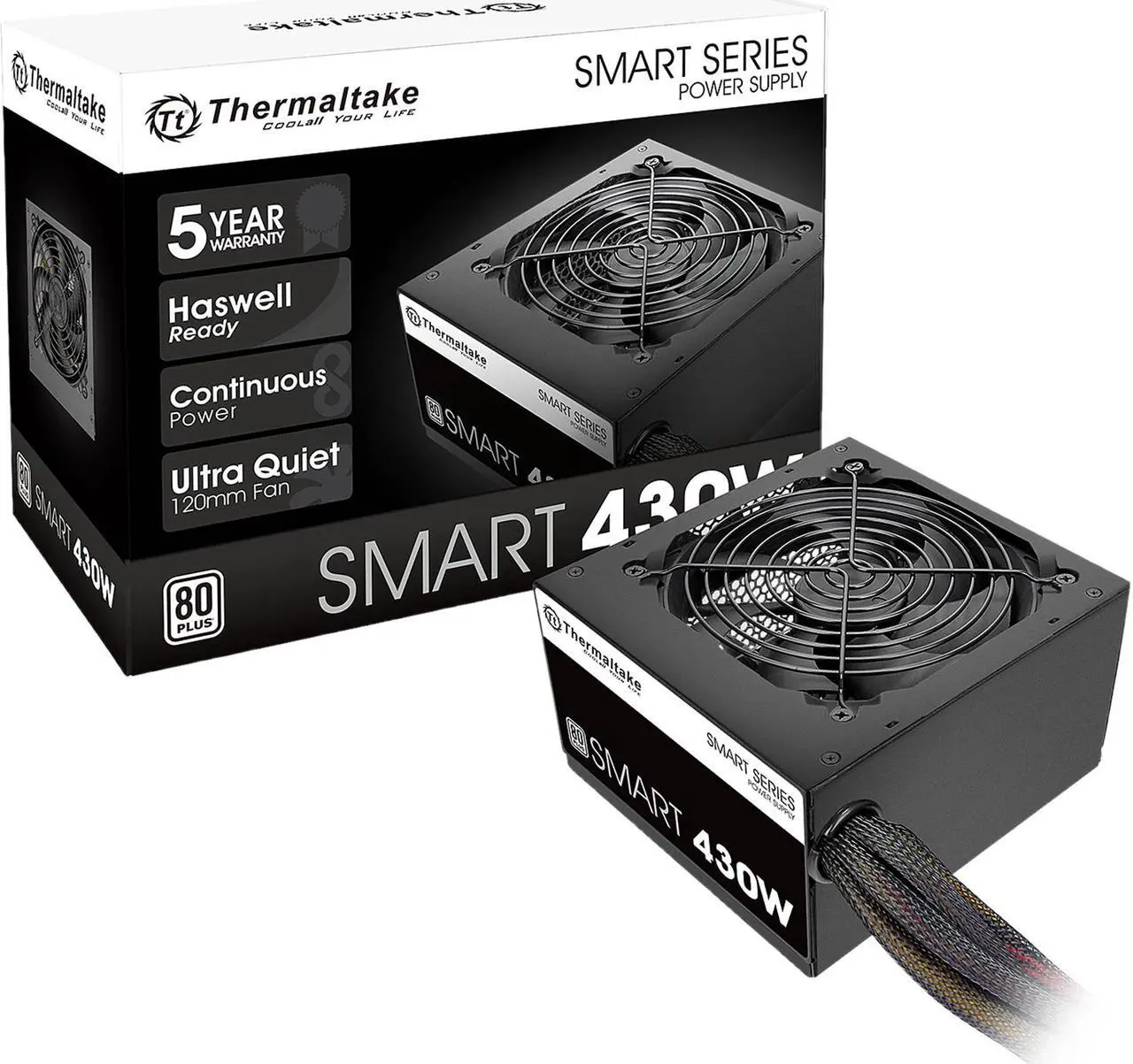 Alt view image 9 of 10 - Thermaltake Smart Series 430W Continuous Power ATX 12V V2.3 80 PLUS Certified 5 Year Warranty Active PFC Power Supply Haswell Ready PS-SPD-0430NPCWUS-W