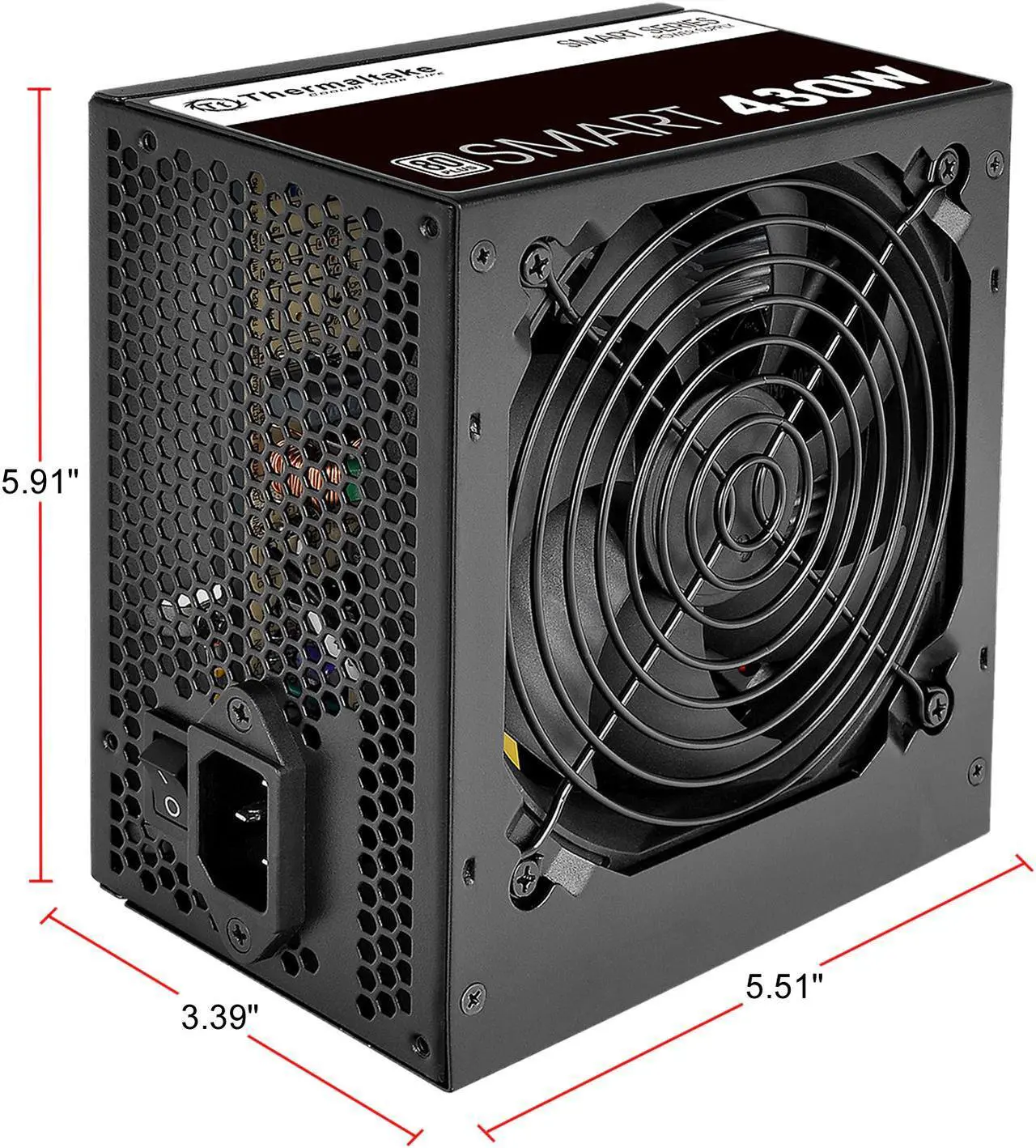 Alt view image 4 of 10 - Thermaltake Smart Series 430W Continuous Power ATX 12V V2.3 80 PLUS Certified 5 Year Warranty Active PFC Power Supply Haswell Ready PS-SPD-0430NPCWUS-W