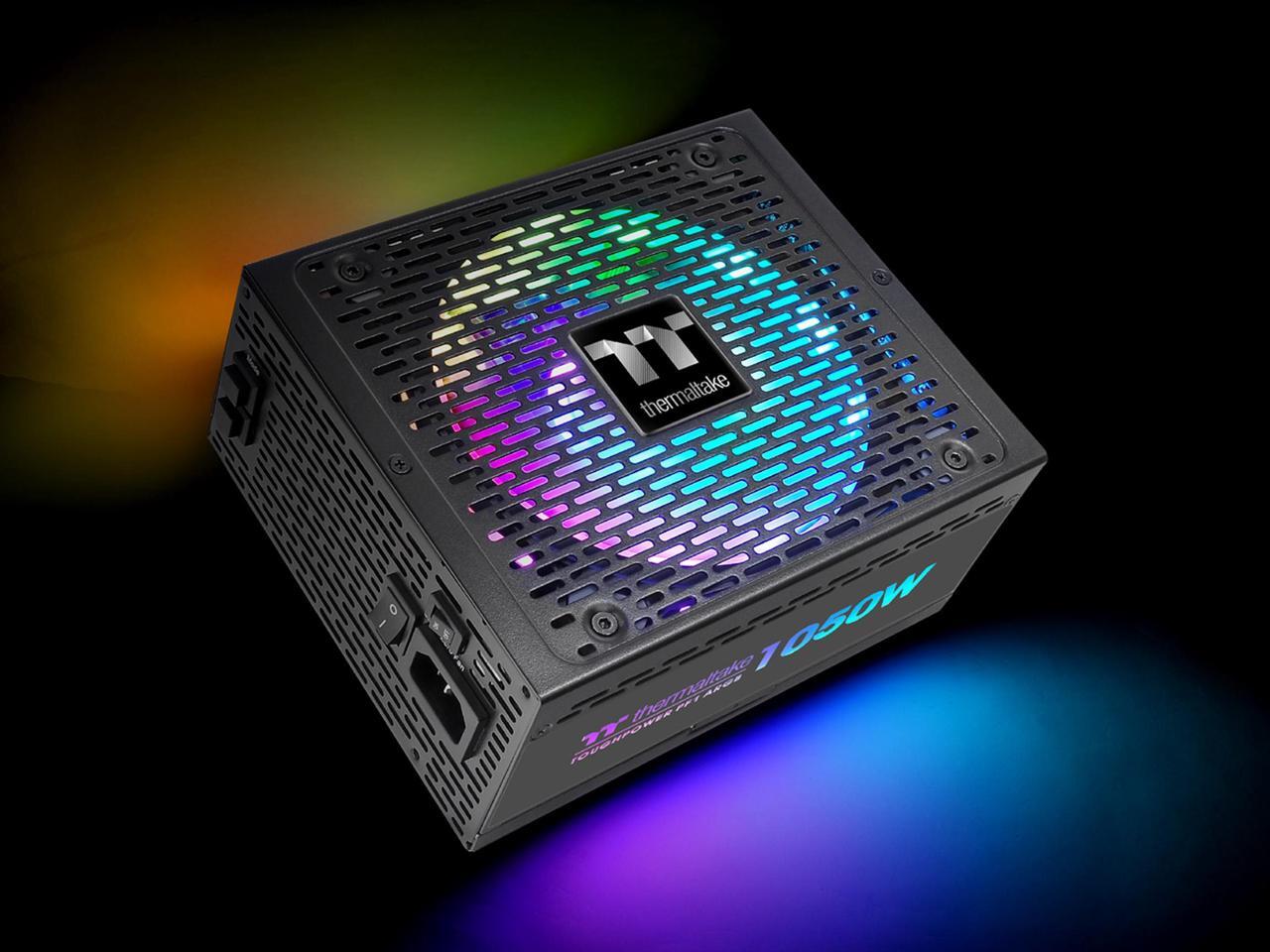 Alt view image 2 of 14 - Thermaltake Toughpower PF1 ARGB 1050W 80+ Platinum 16.8 Million Colors 18 Addressable LEDs 5V Motherboard Sync/Analog Controlled SLI Full Modular Power Supply PS-TPD-1050F3FAPU-1
