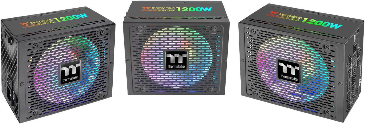 Alt view image 14 of 14 - Thermaltake Toughpower PF1 ARGB 1200W 80+ Platinum 16.8 Million Colors 18 Addressable LEDs 5V Motherboard Sync/Analog Controlled SLI Full Modular Power Supply PS-TPD-1200F3FAPU-1
