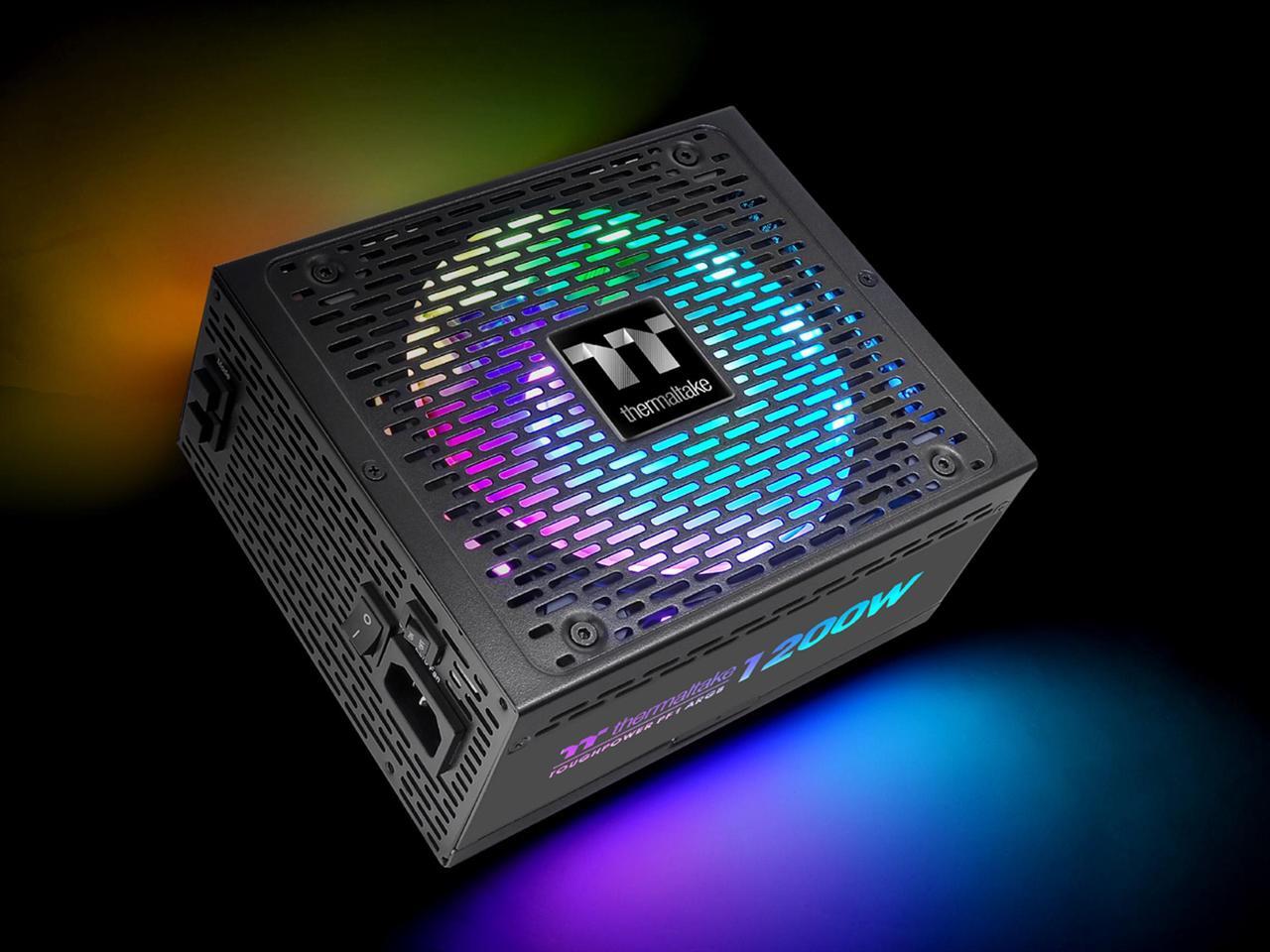 Alt view image 2 of 14 - Thermaltake Toughpower PF1 ARGB 1200W 80+ Platinum 16.8 Million Colors 18 Addressable LEDs 5V Motherboard Sync/Analog Controlled SLI Full Modular Power Supply PS-TPD-1200F3FAPU-1
