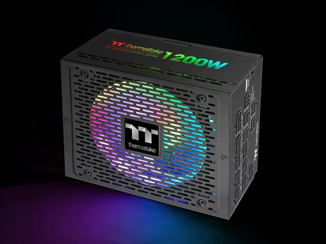 Alt view image 4 of 14 - Thermaltake Toughpower PF1 ARGB 1200W 80+ Platinum 16.8 Million Colors 18 Addressable LEDs 5V Motherboard Sync/Analog Controlled SLI Full Modular Power Supply PS-TPD-1200F3FAPU-1