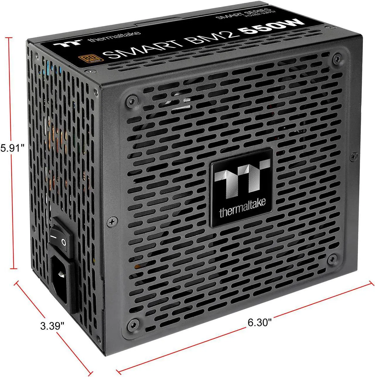 Alt view image 2 of 20 - Thermaltake Smart BM2 550W 80+ Bronze Intel Skylake’s C6/C7 States & ErP Ready 140mm Quiet Fan Japanese Capacitor Semi Modular Power Supply 5 Year Warranty, PS-SPD-0550MNFABU-1