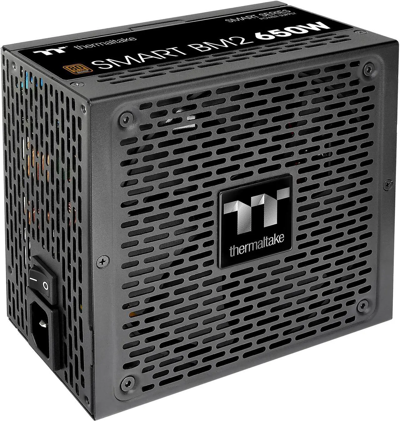 Main image of Thermaltake Smart BM2 650W 80+ Bronze Intel Skylake’s C6/C7 States & ErP Ready 140mm Quiet Fan Japanese Capacitor Semi Modular Power Supply 5 Year Warranty, PS-SPD-0650MNFABU-1