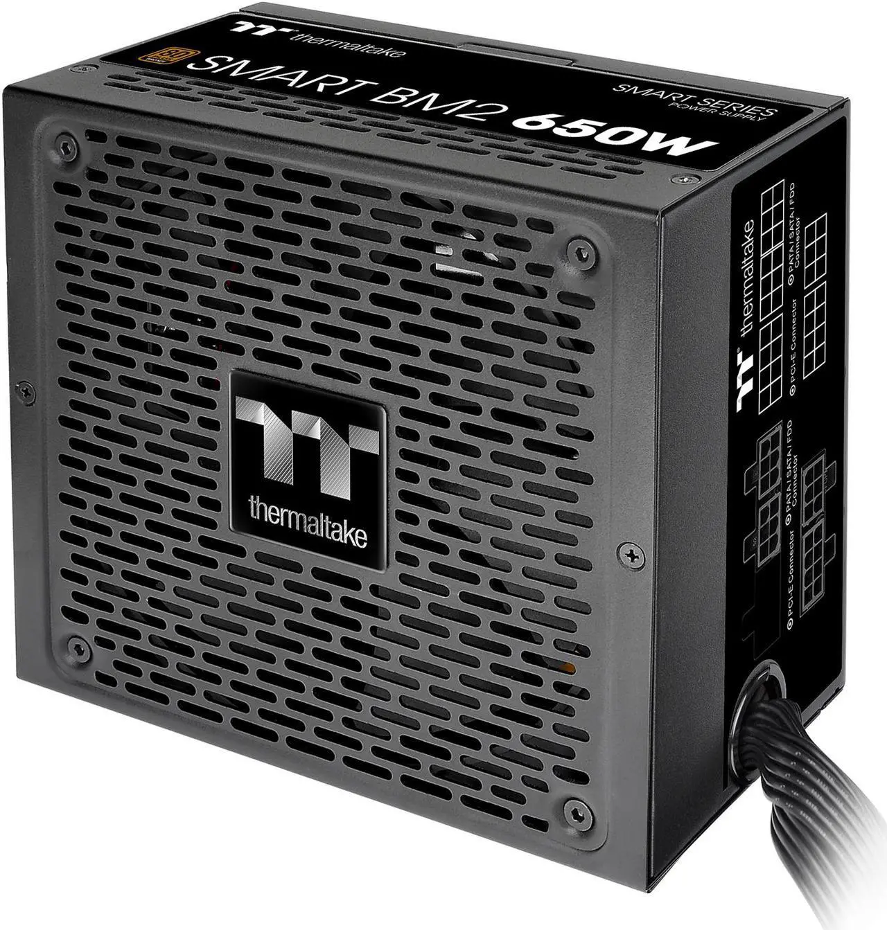 Alt view image 3 of 14 - Thermaltake Smart BM2 650W 80+ Bronze Intel Skylake’s C6/C7 States & ErP Ready 140mm Quiet Fan Japanese Capacitor Semi Modular Power Supply 5 Year Warranty, PS-SPD-0650MNFABU-1