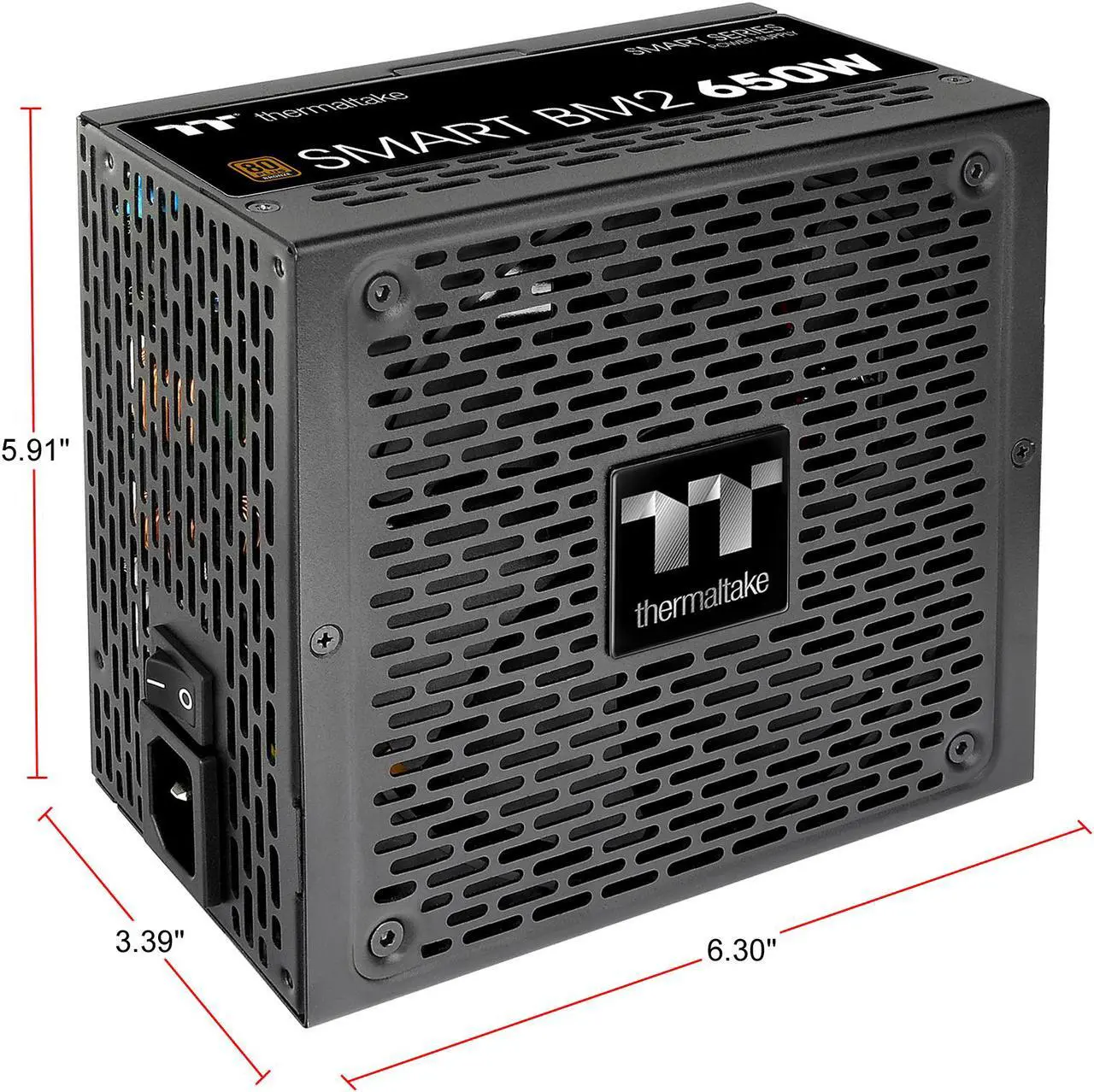 Alt view image 2 of 14 - Thermaltake Smart BM2 650W 80+ Bronze Intel Skylake’s C6/C7 States & ErP Ready 140mm Quiet Fan Japanese Capacitor Semi Modular Power Supply 5 Year Warranty, PS-SPD-0650MNFABU-1