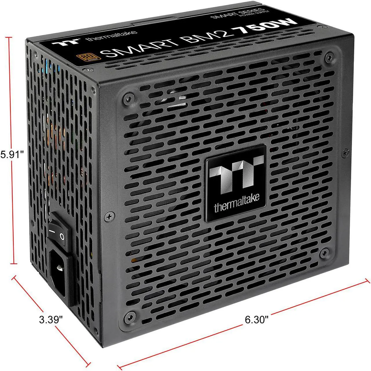 Alt view image 2 of 14 - Thermaltake Smart BM2 750W 80+ Bronze Intel Skylake’s C6/C7 States & ErP Ready 140mm Quiet Fan Japanese Capacitor Semi Modular Power Supply 5 Year Warranty, PS-SPD-0750MNFABU-1