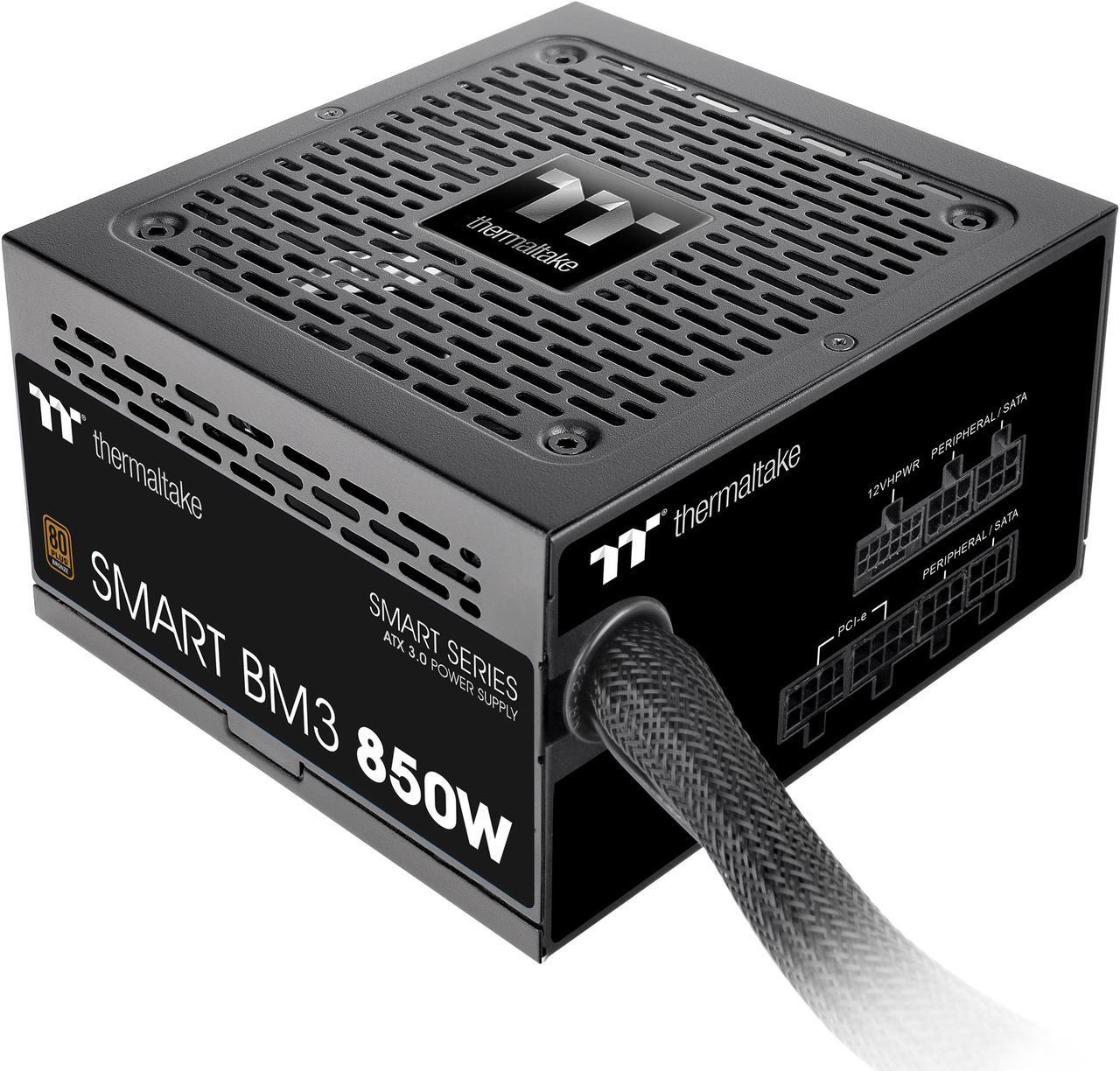 Main image of Thermaltake Smart BM3 850W 80Plus Bronze ATX 3.0 & PCIE 5.0 Ready Semi-Modular Power Supply; 105°C/221°F Japanese Capacitor; 5 Year Warranty; PS-SPD-0850MNFABU-3
