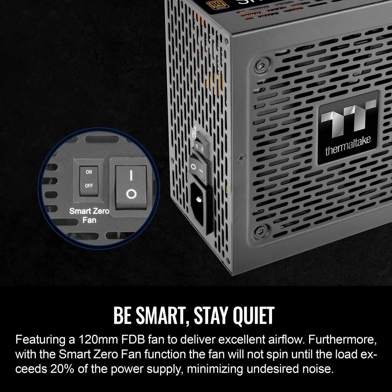 Alt view image 6 of 6 - Thermaltake Smart BM3 850W 80Plus Bronze ATX 3.0 & PCIE 5.0 Ready Semi-Modular Power Supply; 105°C/221°F Japanese Capacitor; 5 Year Warranty; PS-SPD-0850MNFABU-3