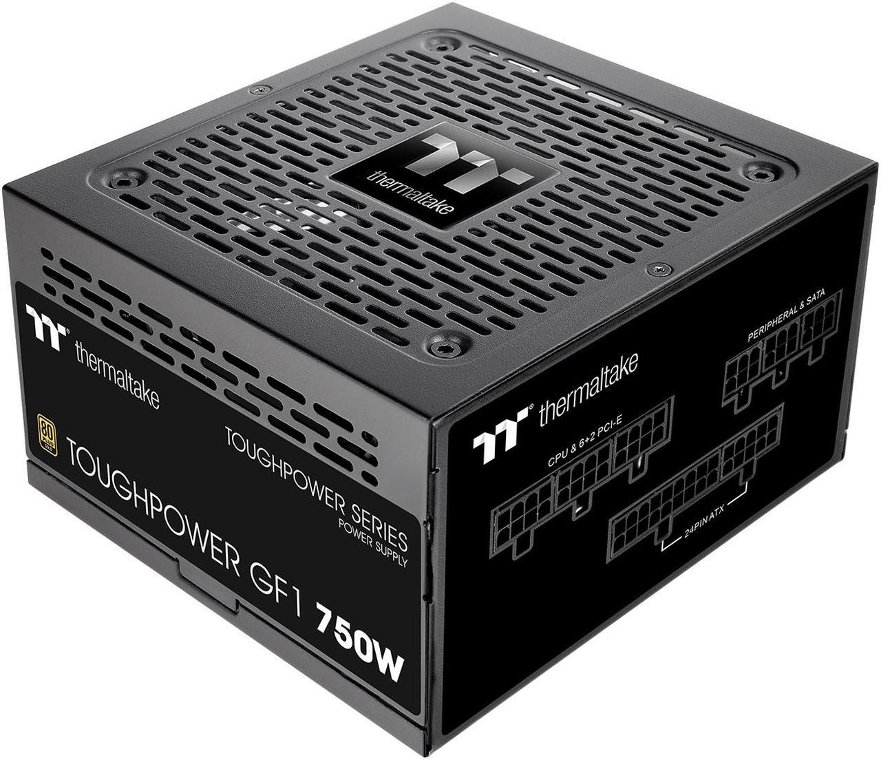 Thermaltake GF1 (2024) Fully Modular ATX 750W Power Supply - 80 PLUS Gold - Ultra Quiet - Zero RPM, PS-TPD-0750FNFAGU-P