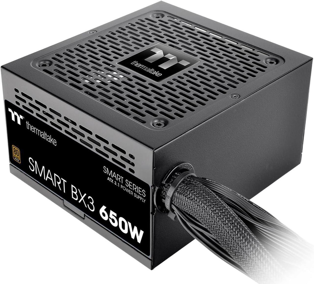 Thermaltake Smart BX3 650W 80Plus Bronze ATX 3.1 Standard Power Supply; Non-Modular; PS-SPD-0650NNFABU-3; 5 Year Warranty