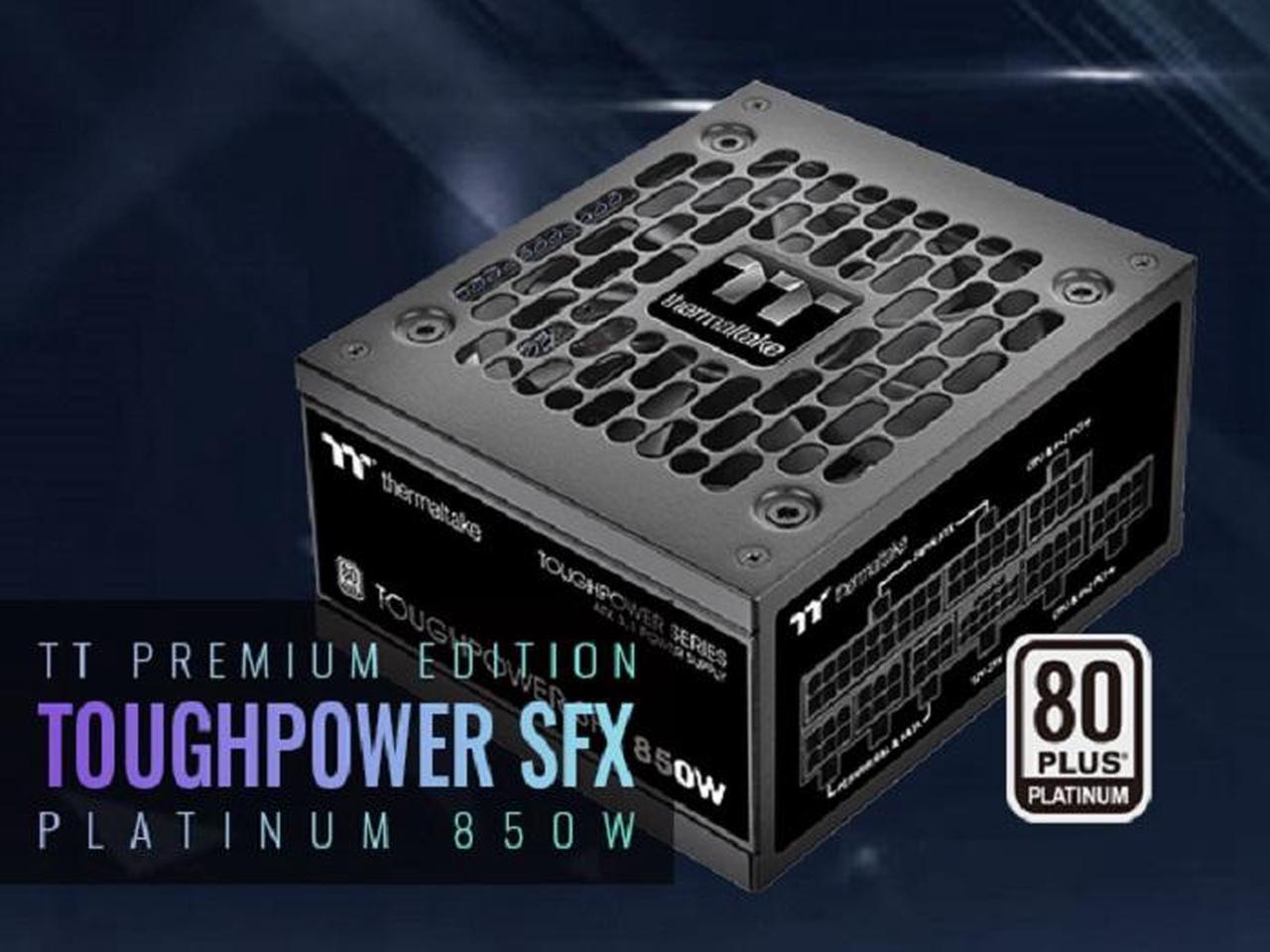 Thermaltake Toughpower SFX 850W 80Plus Platinum; 450W 12V-2x6 Connector Included; Full Modular; 90mm Fan PS-STP-0850FNFAPU-1; 7 Year Warranty