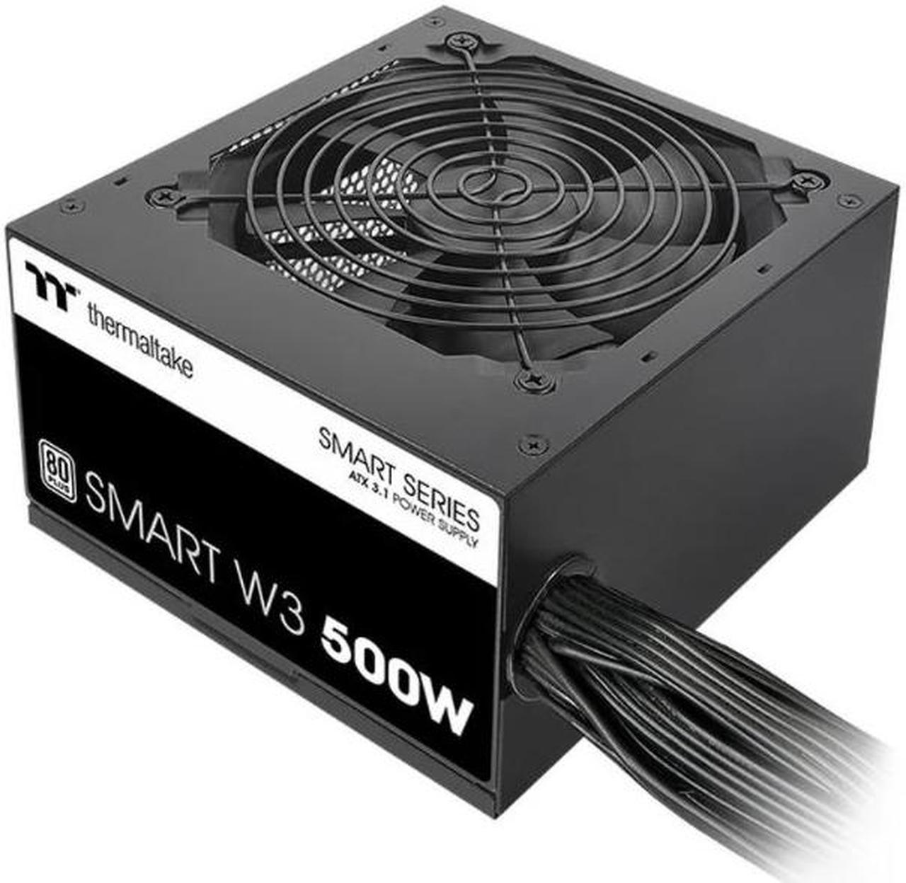 Smart W3 Series 80Plus Certified 500W Power Supply; ATX v3.1 Spec; 120mm FDB Fan; 5 Year Warranty; PS-SPW-0500NNFAWU-1