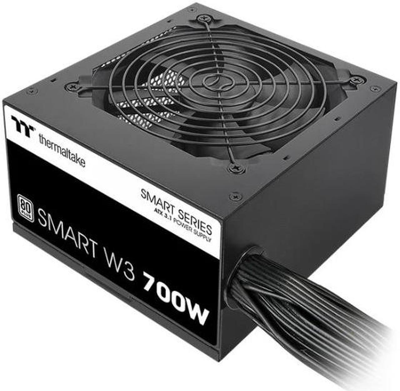 Thermaltake Smart W3 Series 80Plus Certified 700W Power Supply; ATX v3.1 Spec; 120mm FDB Fan; 5 Year Warranty; PS-SPW-0700NNFAWU-1