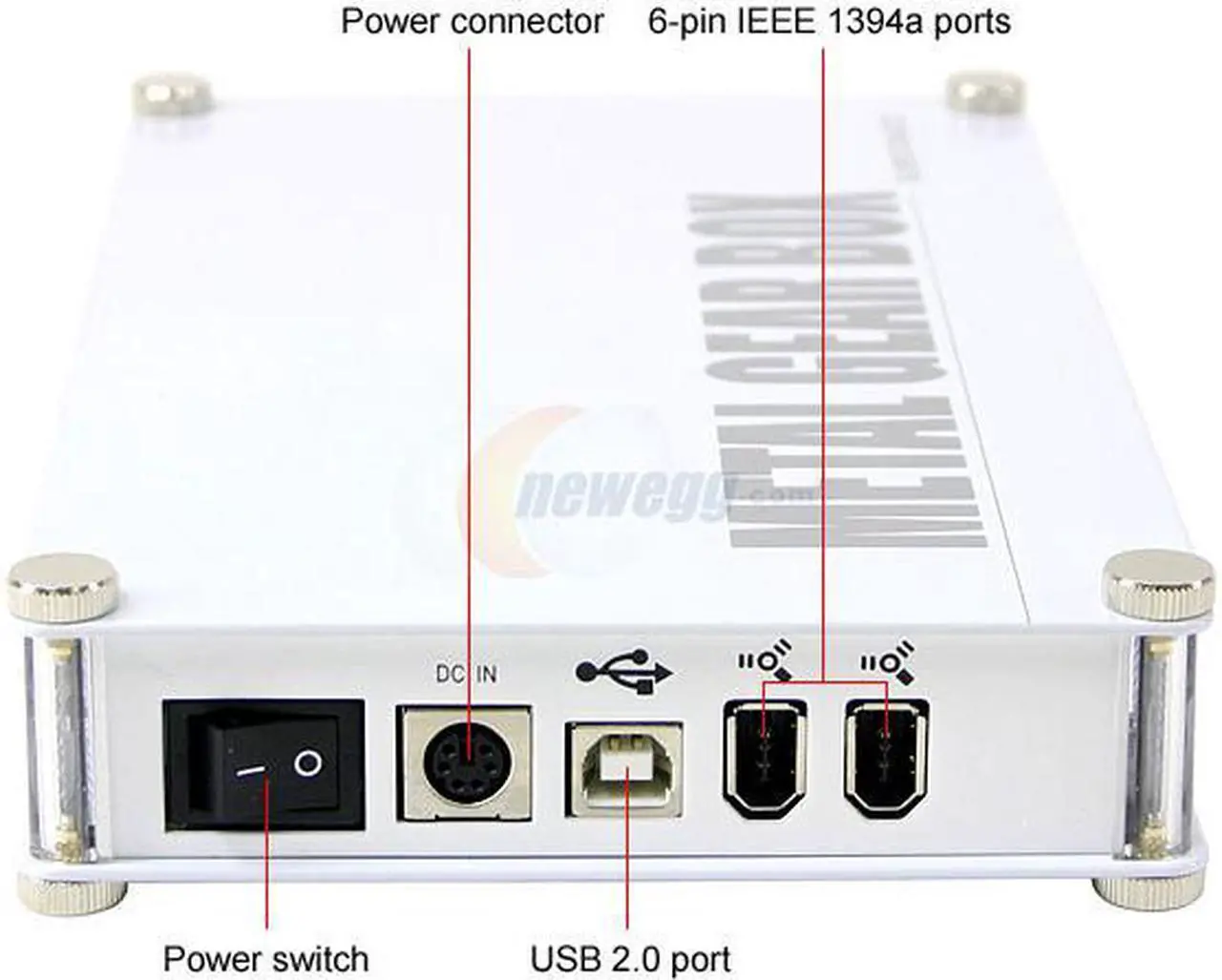 Alt view image 3 of 6 - PPA 1943 Aluminum 3.5" IDE USB 2.0 & 1394 External Enclosure W/ Light Bar