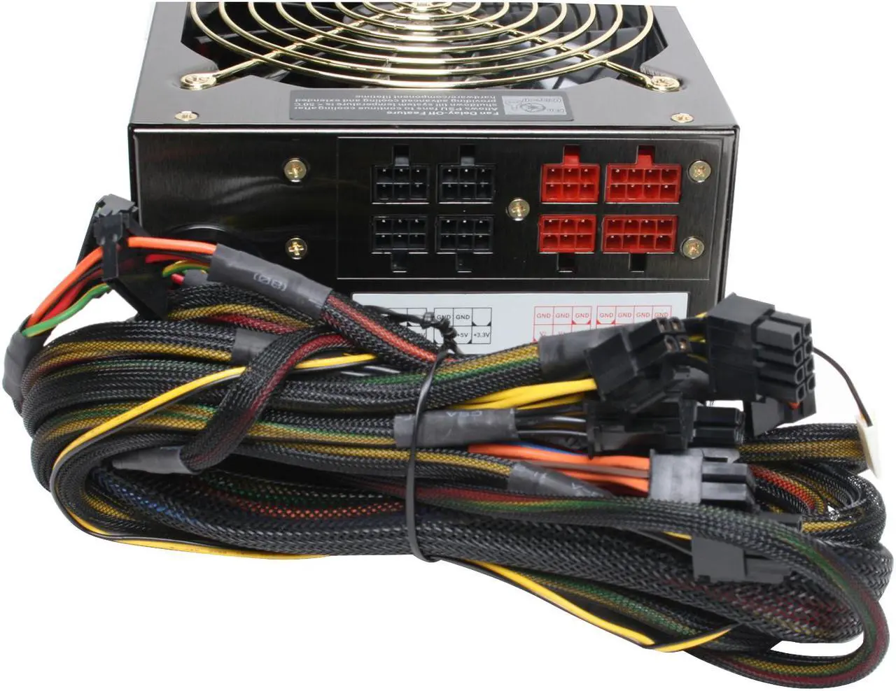 Alt view image 4 of 10 - COOLMAX CUQ-1350B 1350W ATX 12V v2.3 / EPS12V v2.91 SLI Certified / CrossFire Ready / 3 way  80 PLUS Certified Active PFC and Compatible with Core i3/i5/i7 Power Supply