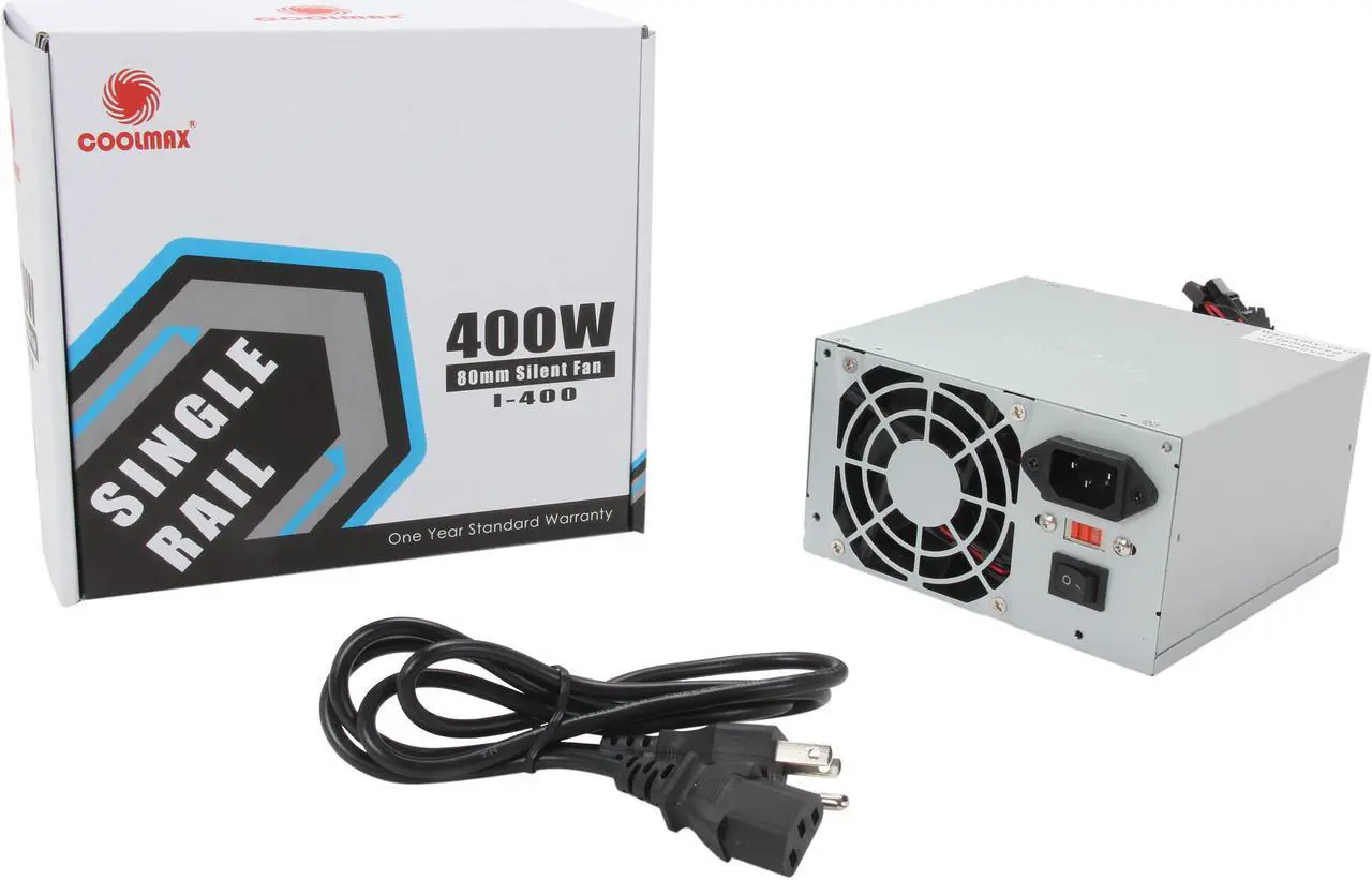 Alt view image 6 of 7 - COOLMAX I-400 400 W ATX12V Power Supply