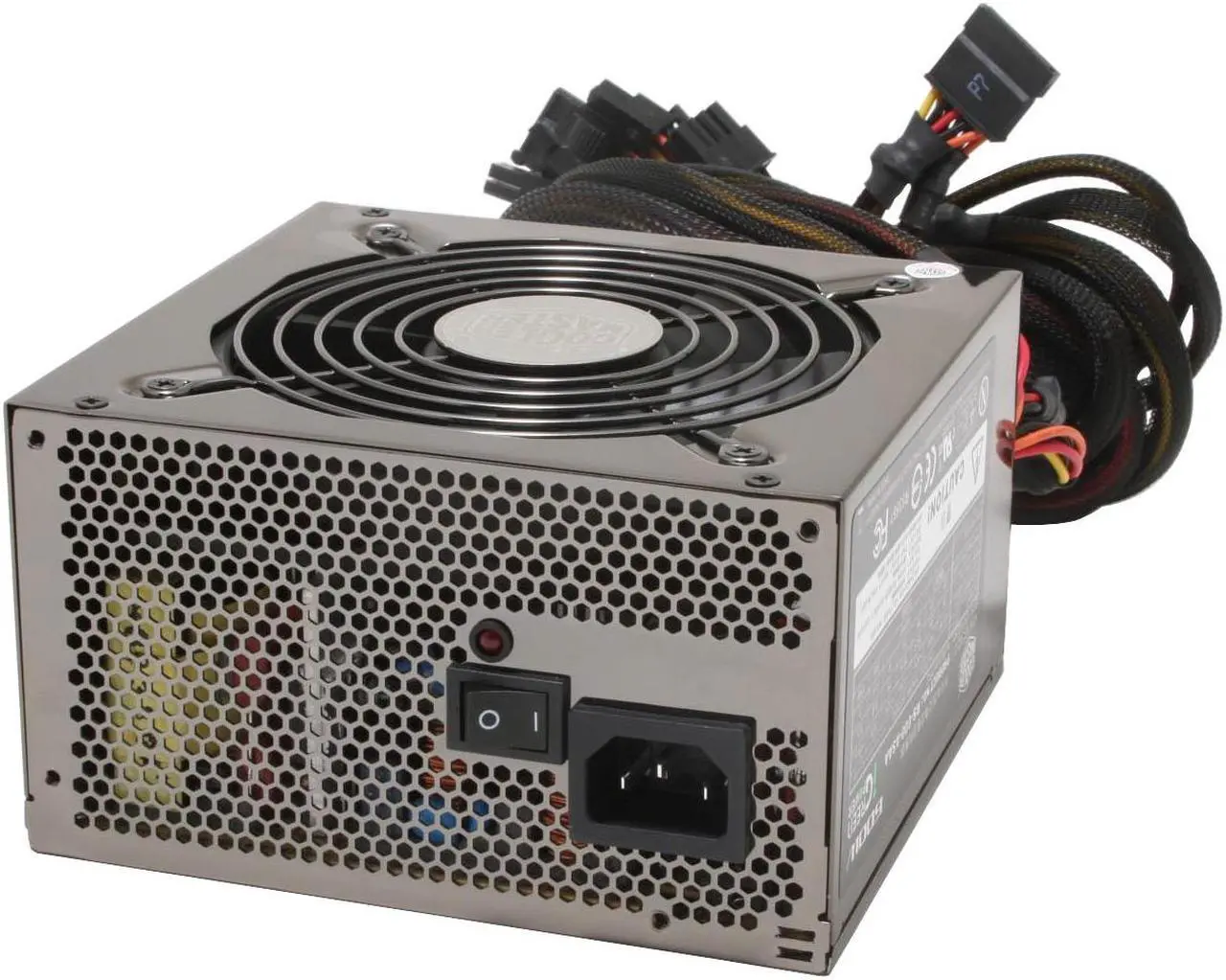 Alt view image 2 of 9 - Cooler Master RS-600-ASAA 600 Watts Continuous ATX Form Factor 12V V2.2 / SSI standard EPS 12V V2.91 SLI Certified CrossFire Ready 80 PLUS Certified Active PFC (0.99) PFC Power Supply