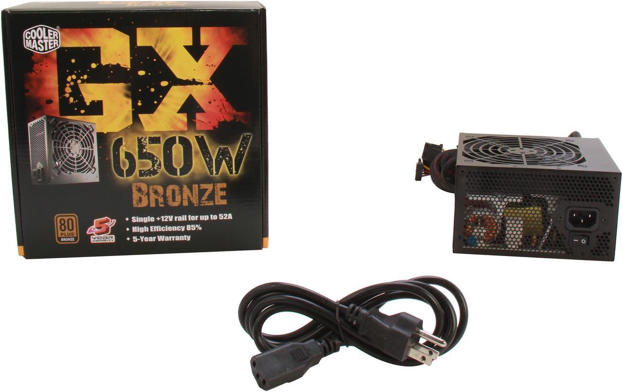 Alt view image 7 of 7 - Cooler Master GX - 650W Power Supply with 80 PLUS Bronze Certification