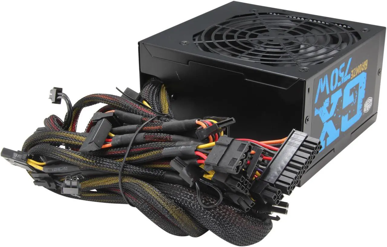 Alt view image 4 of 7 - Cooler Master GX - 750W Power Supply with 80 PLUS Bronze Certification